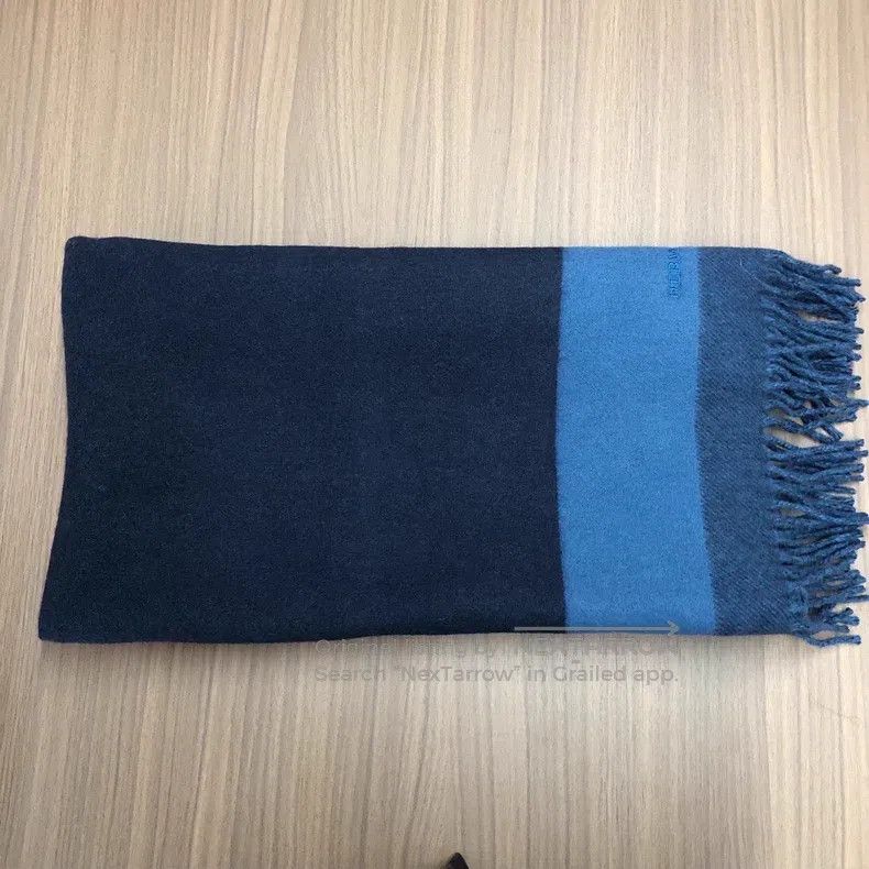 Hermes Hermes size 170*40cm Cashmere scarf, blue Size ONE SIZE - 1 Thumbnail