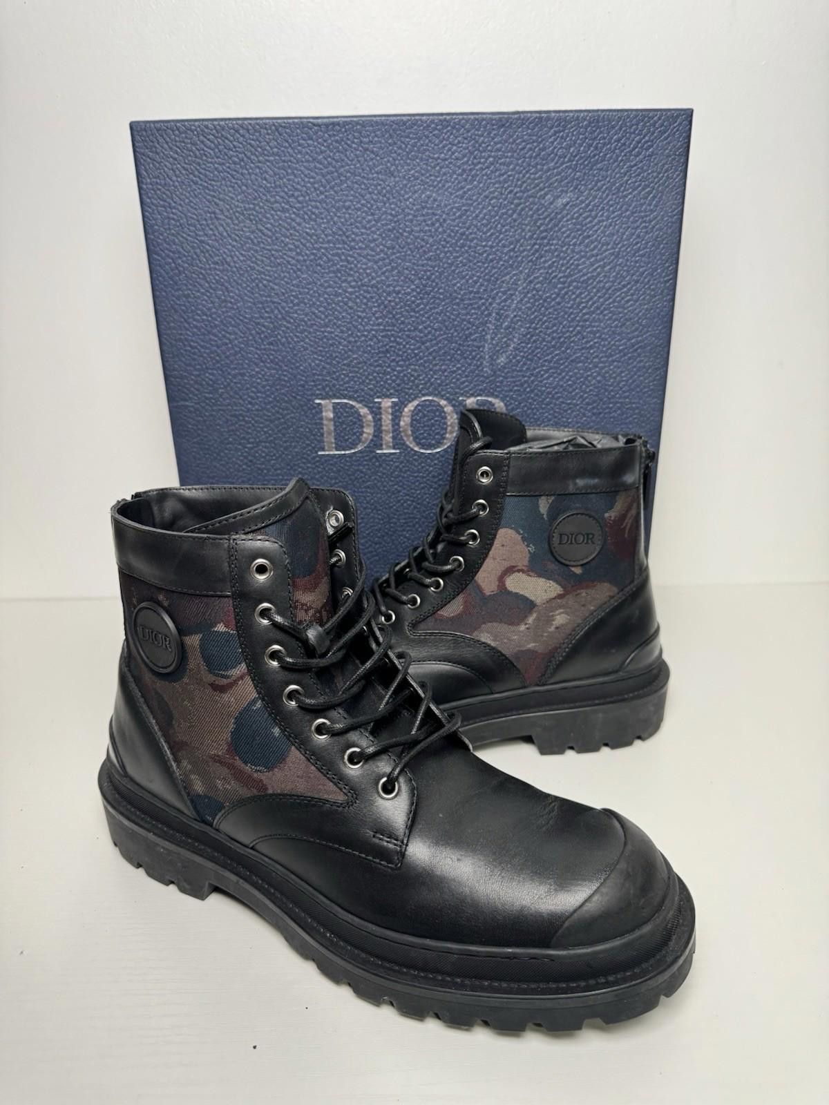 Dior Dior Camo Mesh Combat Boots Black SZ 43 Men’s – With Box Size US 10 / EU 43 - 1 Thumbnail