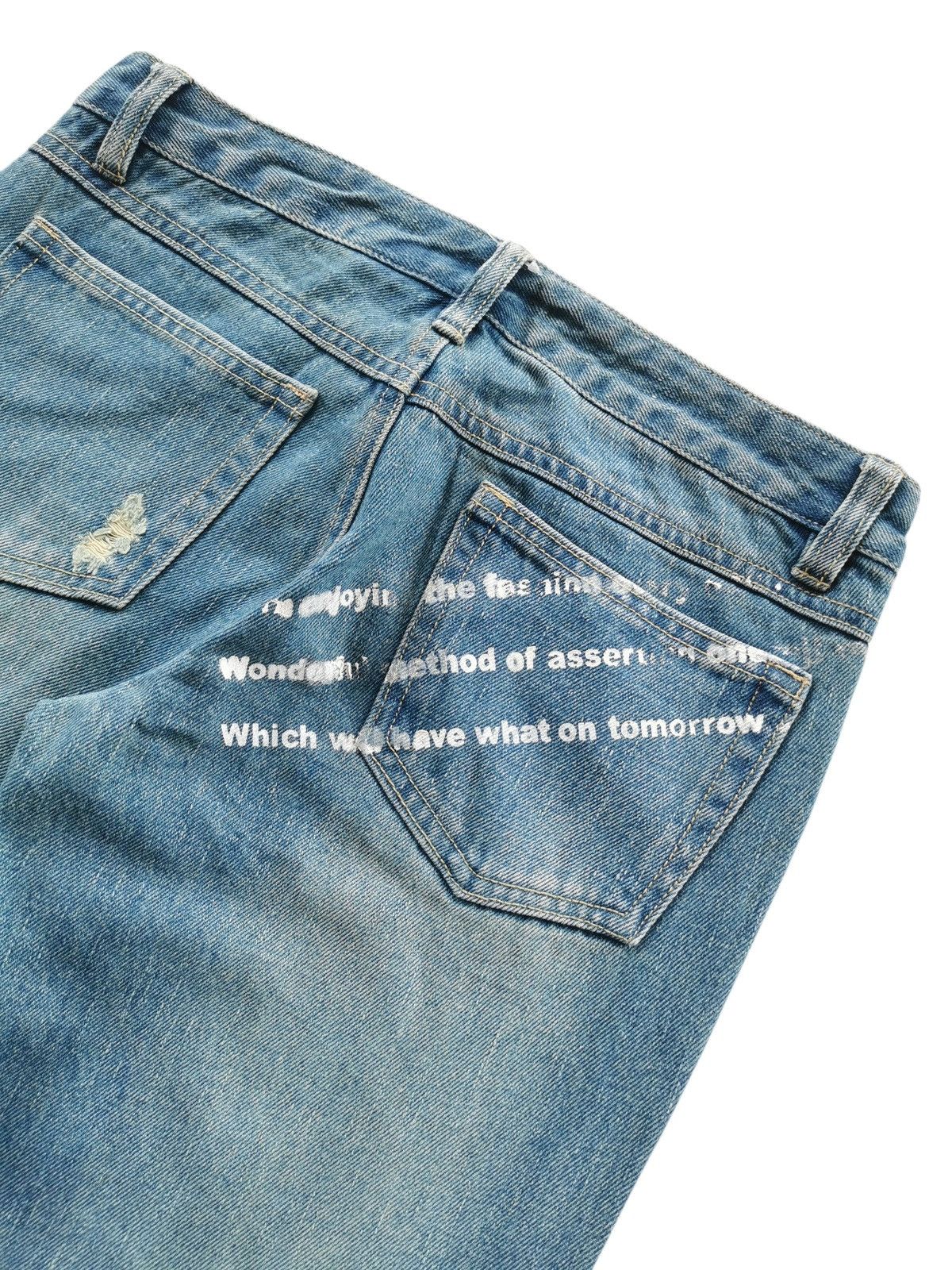 Tornado Mart Treasure Island Flared Distressed Studded Jeans ♦️A832 ♦️ Size 29" - 6 Thumbnail