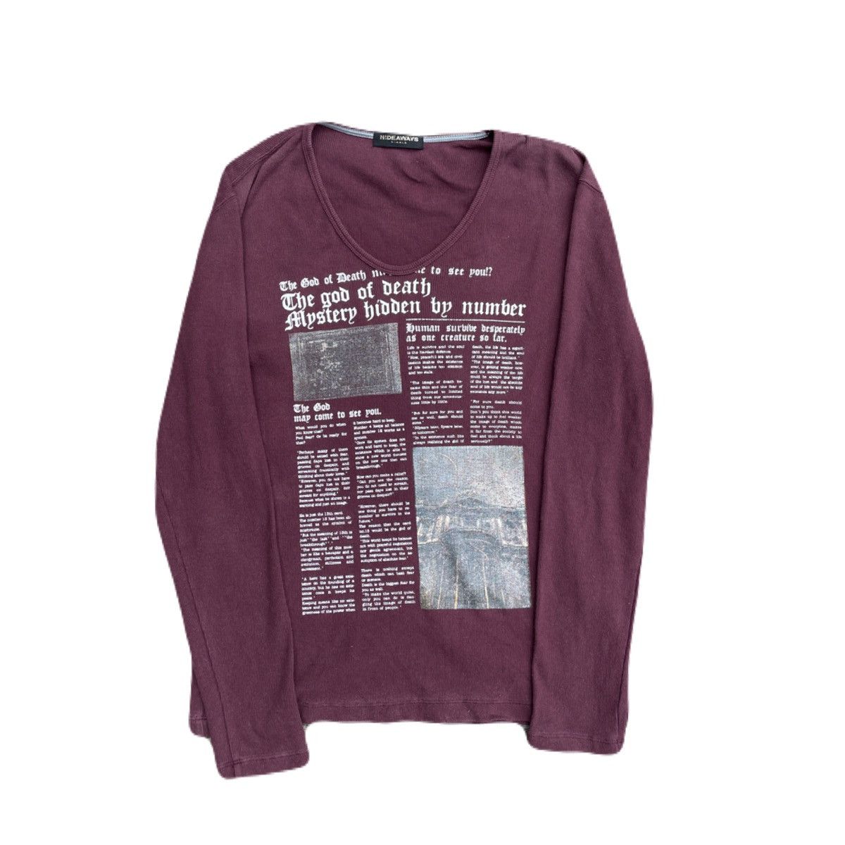 If Six Was Nine 2000s Japanese archive Vkei Poem Long Sleeve Tee Gyaruo Size US S / EU 44-46 / 1 - 2 Thumbnail