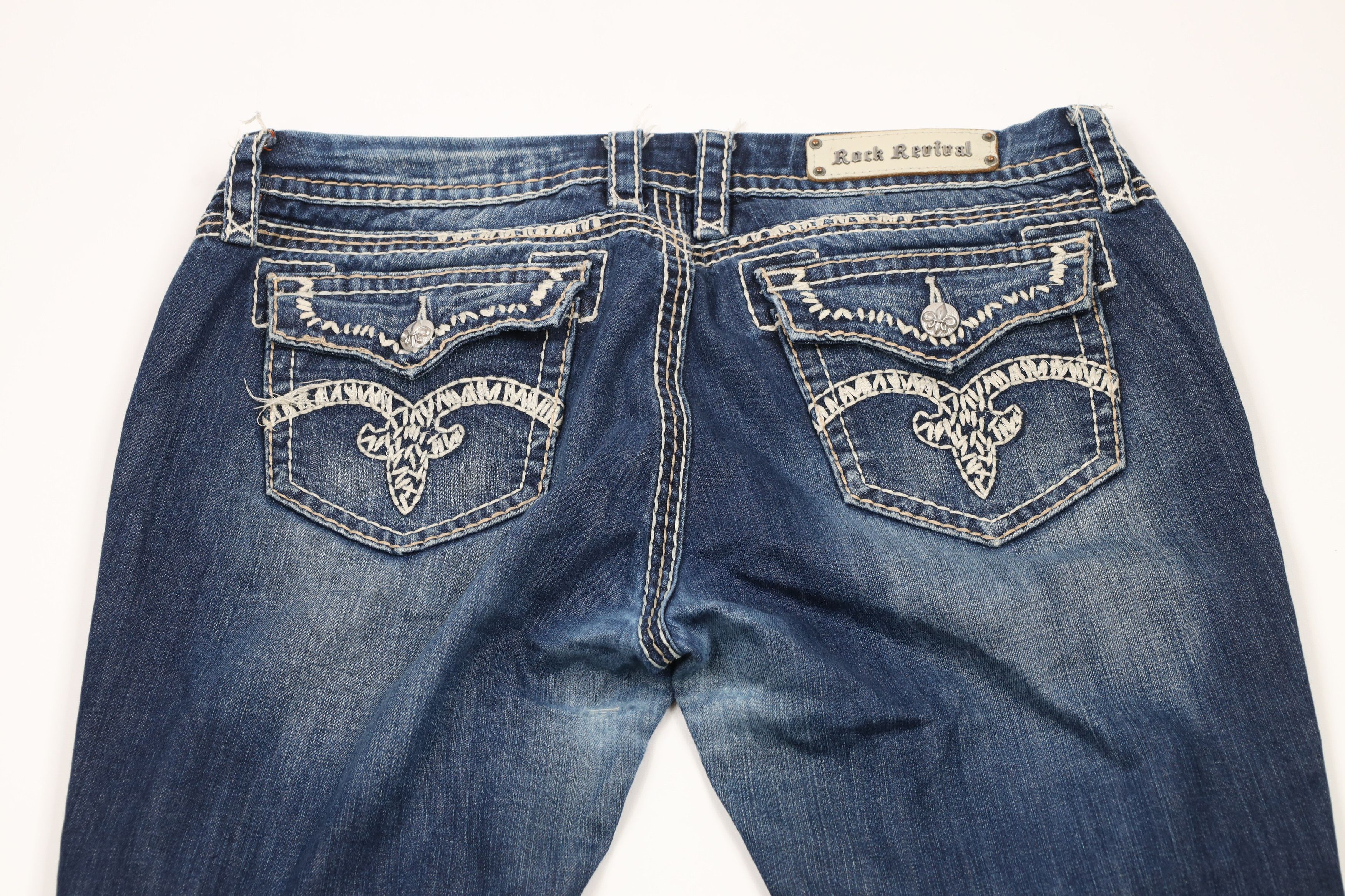 Rock Revival × Vintage Rock Revival Thick Stitch Jenna Bootcut Denim Jeans AS IS Size 34" / US 12 / IT 48 - 14 Thumbnail