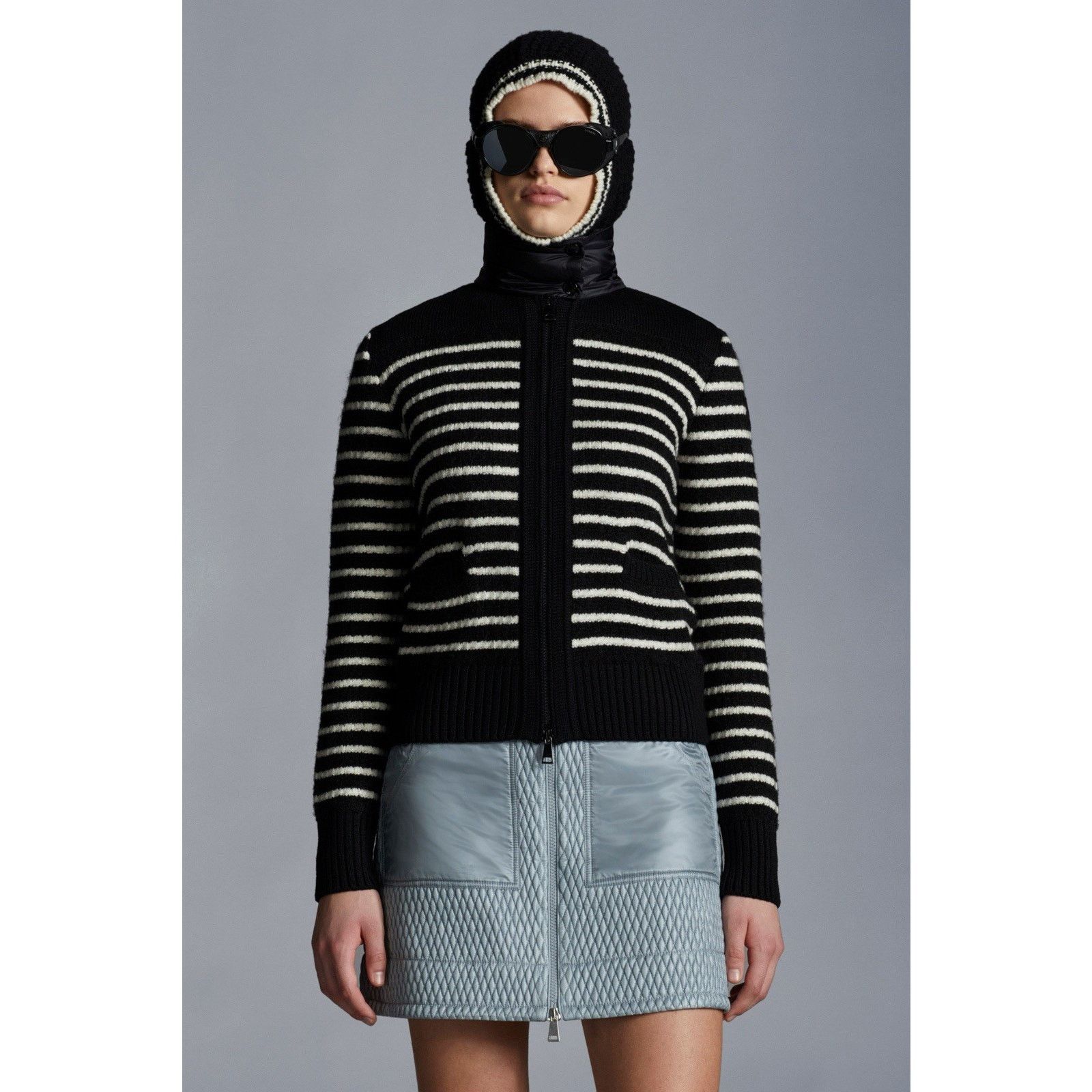 Moncler 1.6k$ MONCLER Striped Cardigan Tricot Wool Down Jacket XS Size XS / US 0-2 / IT 36-38 - 2 Thumbnail