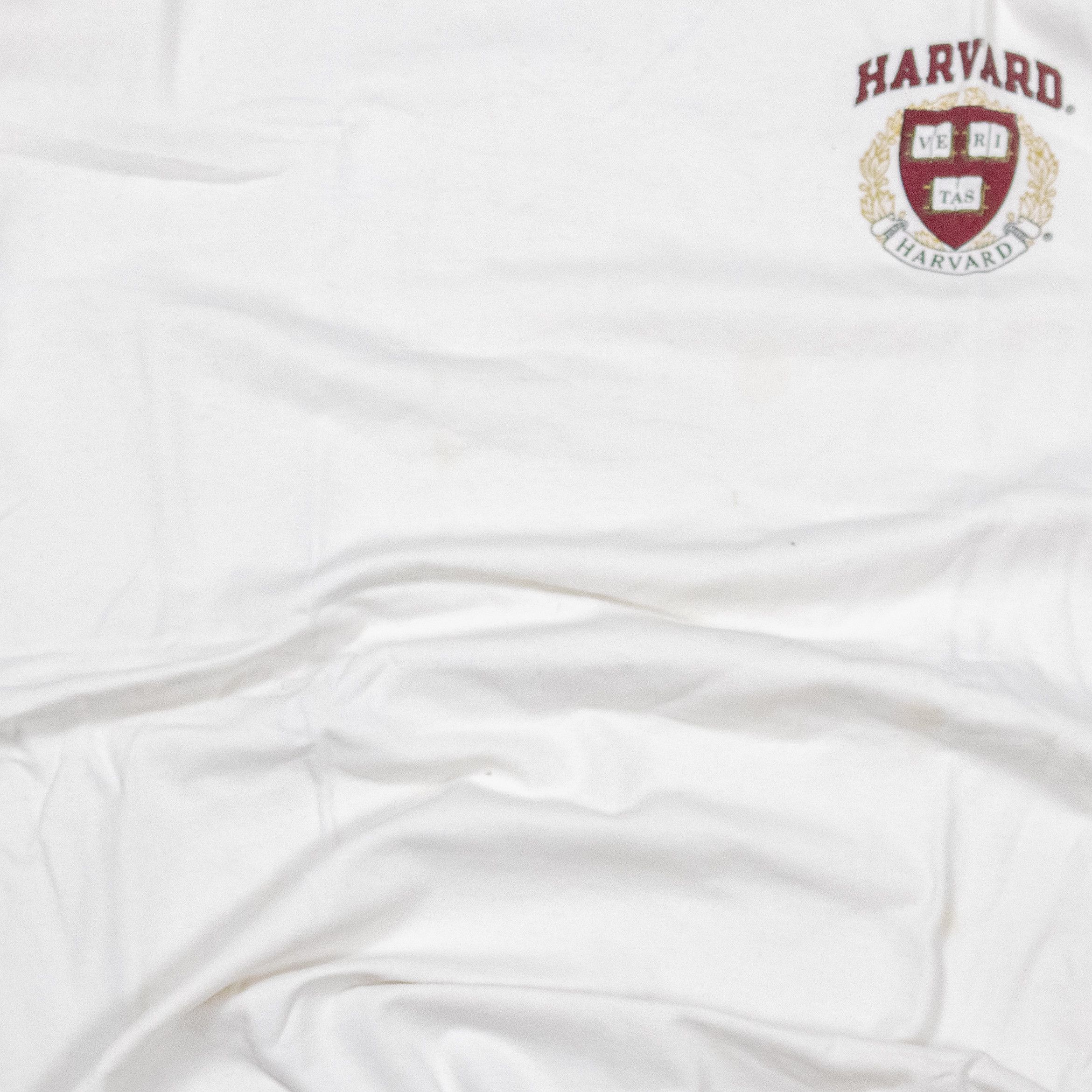 Champion × Vintage Y2K 2000’s Champion Harvard Crest Double Stitch White Tee Size US XL / EU 56 / 4 - 5 Thumbnail