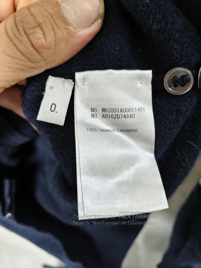 Thom Browne Thom Browne Navy Blue Cashmere Cardigan Size US XS / EU 42 / 0 - 4 Thumbnail