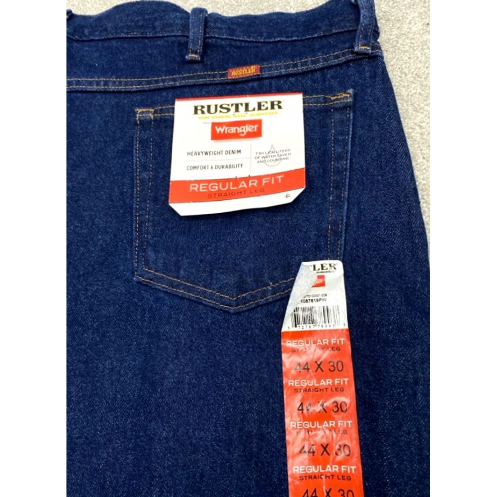 Wrangler Wrangler Jeans Mens 44x30 Blue Denim Regular Fit Straight Leg Big & Tall NWT JavaScript Size US 44 / EU 60 - 7 Thumbnail