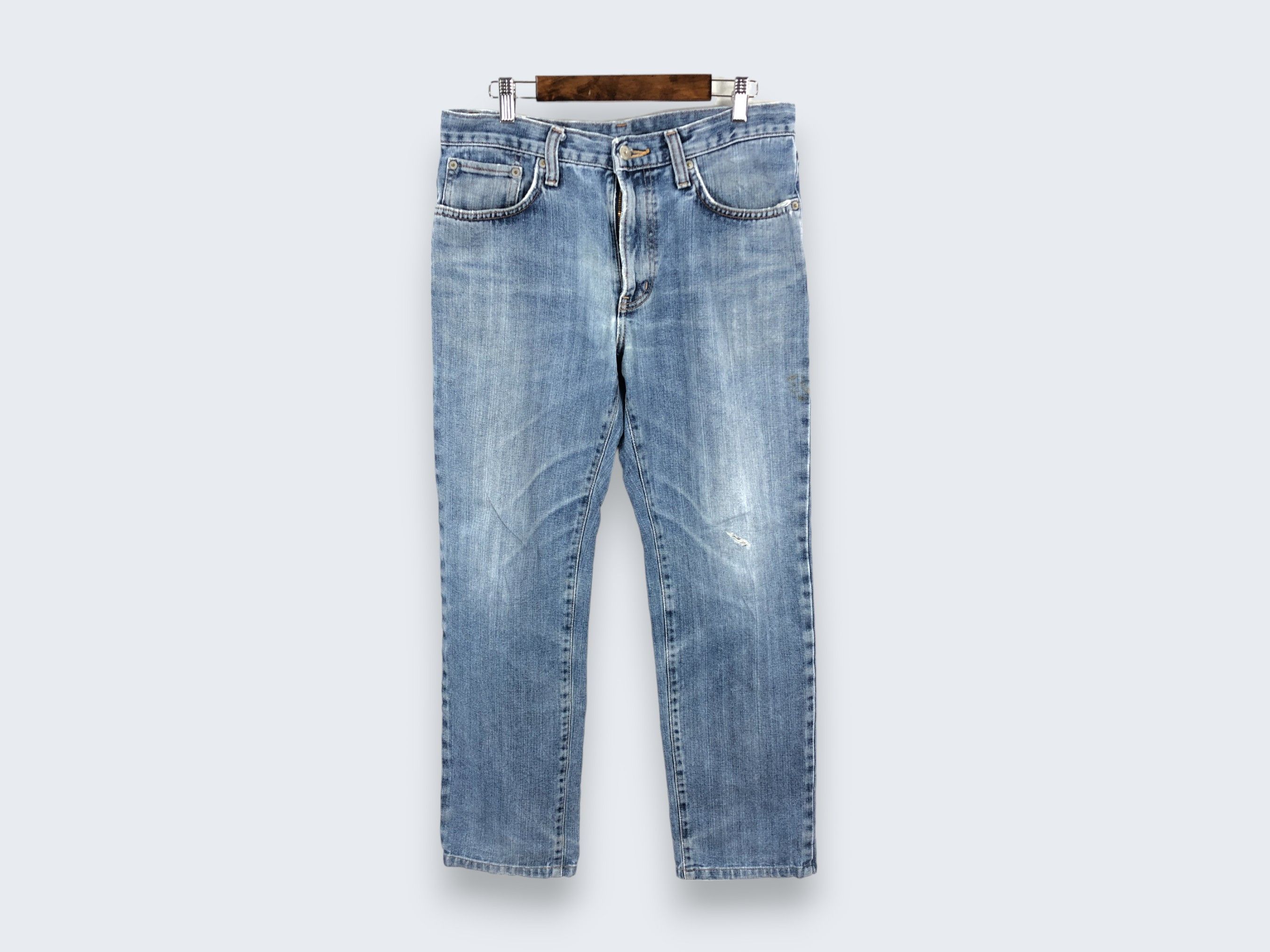 Edwin × Vintage 32 x 28.5 Vintage Edwin Blue Wash Jeans L1383 Size US 32 / EU 48 - 1 Thumbnail