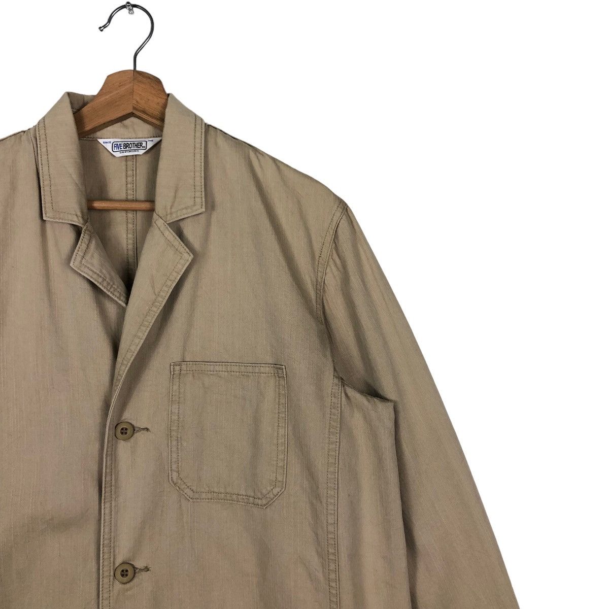 FiveBrother × Japanese Brand 🔥Rich Brown - Long Fly Coats Double Breast Jacket Size US L / EU 52-54 / 3 - 5 Thumbnail