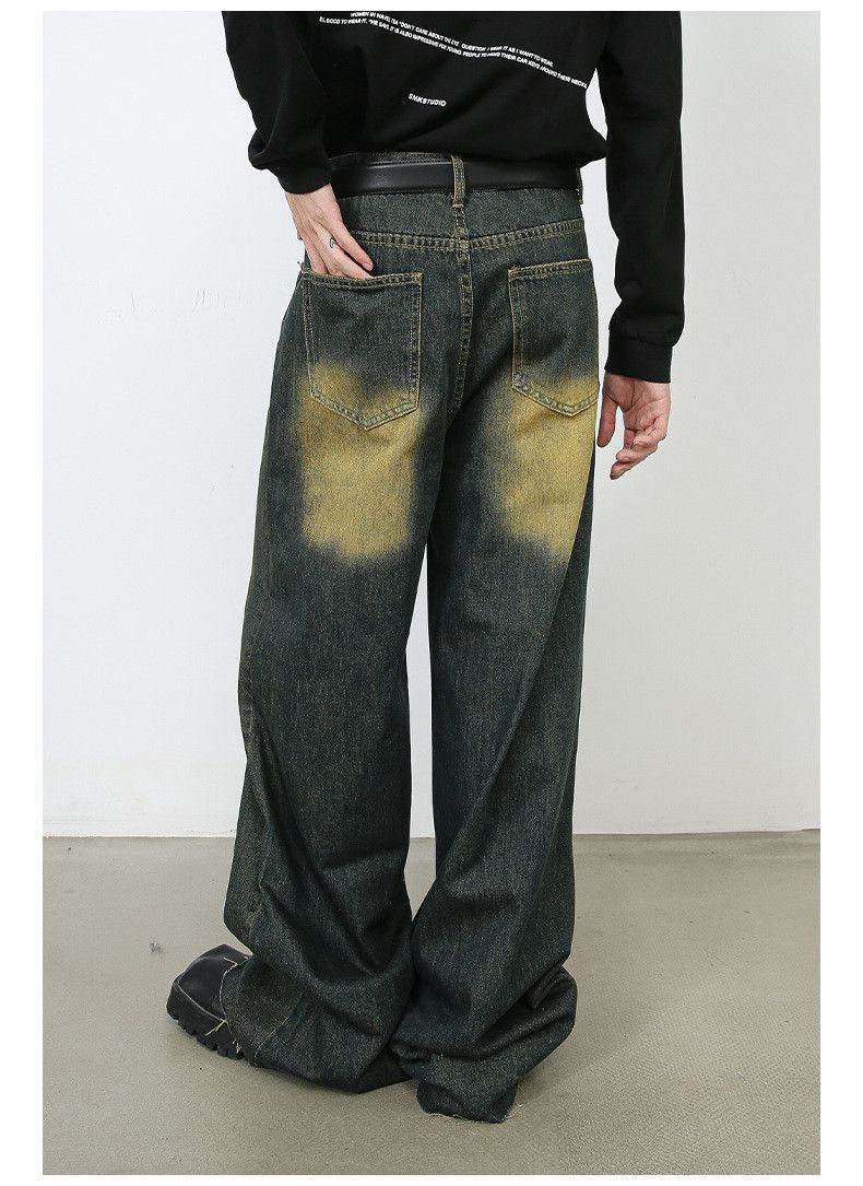 Japanese Brand × Jean Loose distressed retro trendy wide-leg jeans for men Size US 34 / EU 50 - 5 Thumbnail