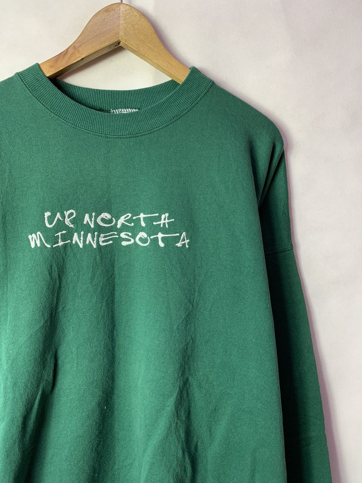 Vintage 🔥Vintage 90s Minnesota Embroided Spellout Sweatshirt Size US XXL / EU 58 / 5 - 2 Thumbnail