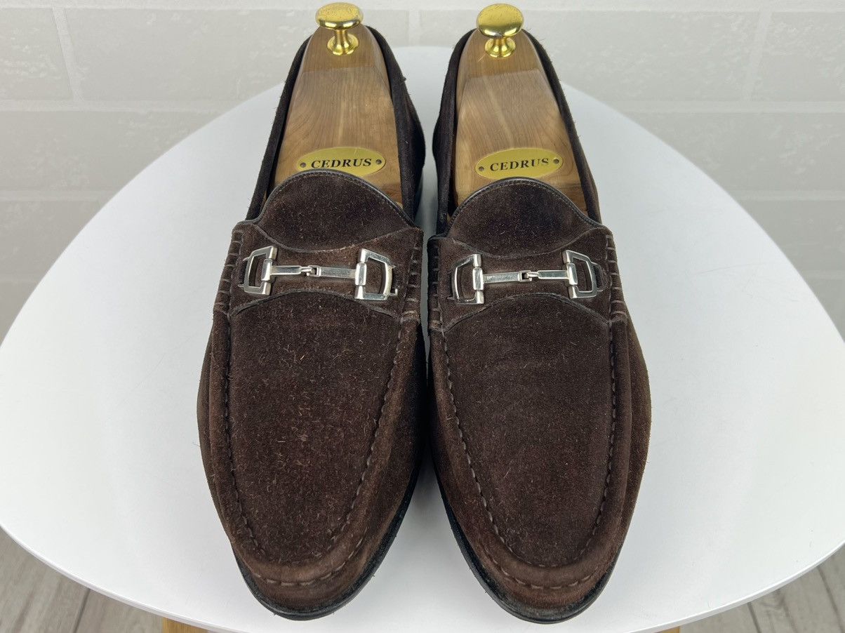 Gucci GUCCI Loafers Suede Shoes HORSEBIT Buckle GG Brown Men's Size US 9 / EU 42 - 6 Thumbnail