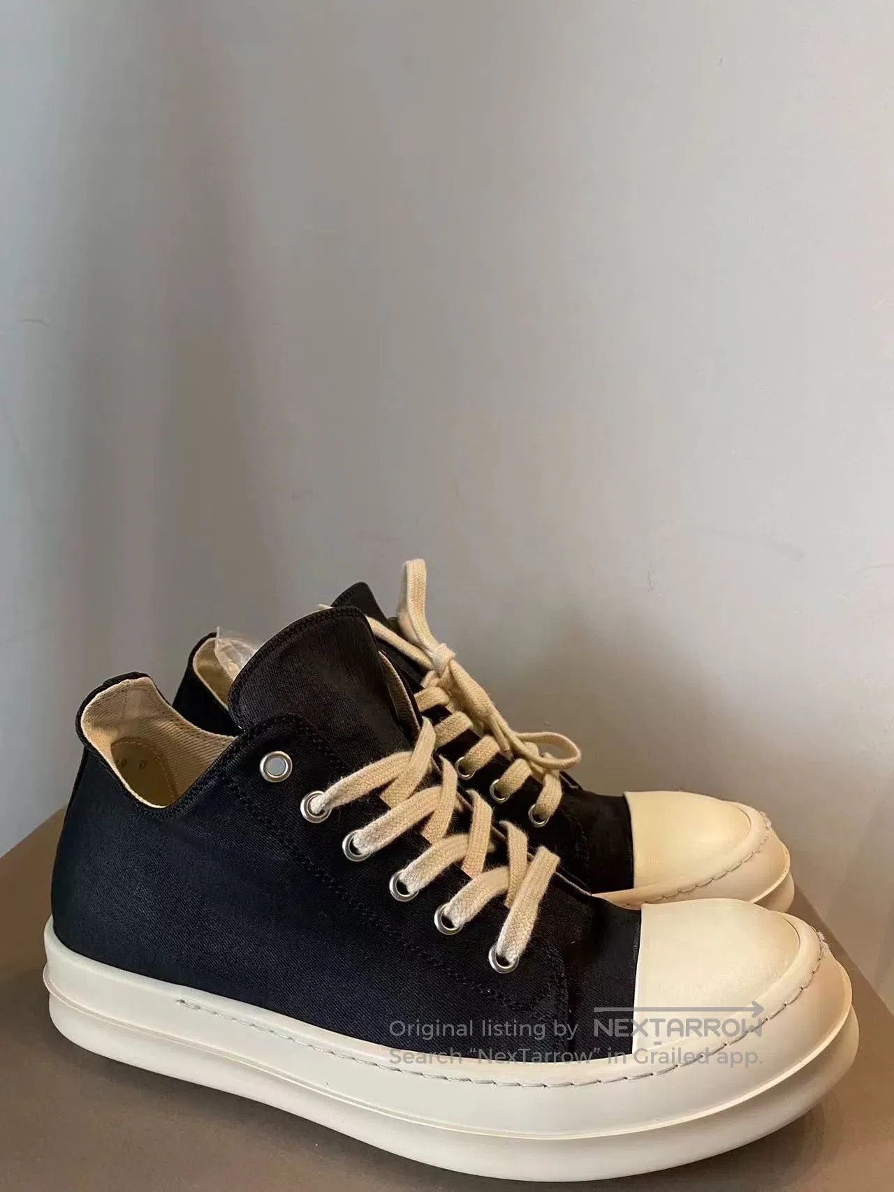 Rick Owens Rick Owens Low-Top Canvas Sneakers. Size US 6 / EU 39 - 1 Thumbnail