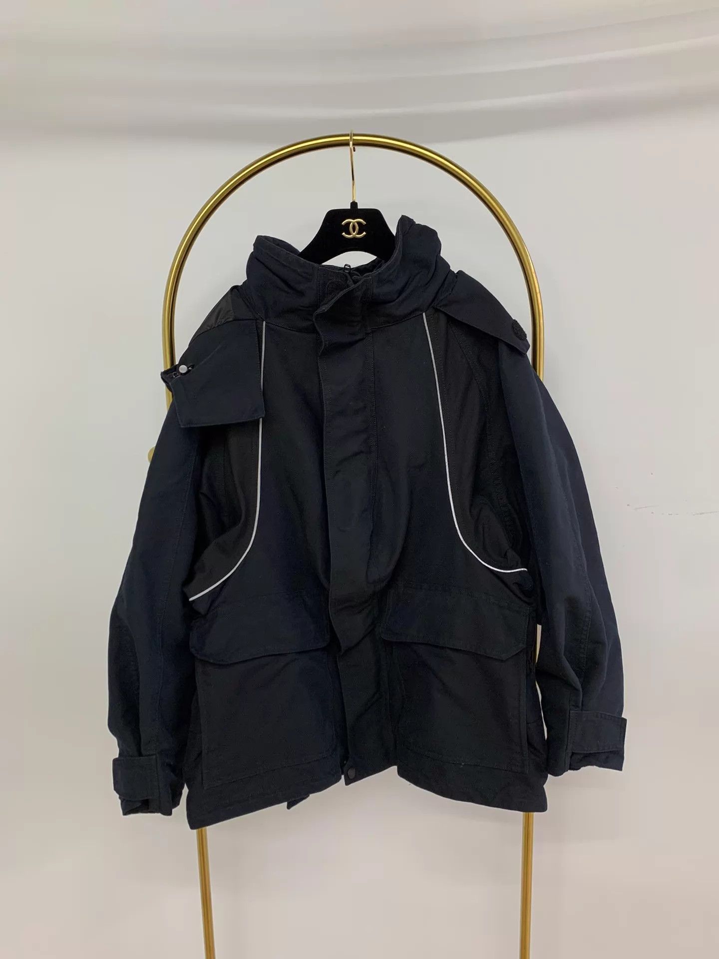Balenciaga BALENCIAGA Black Blue Shell Jacket Size 36 Size XS / US 0-2 / IT 36-38 - 1 Thumbnail
