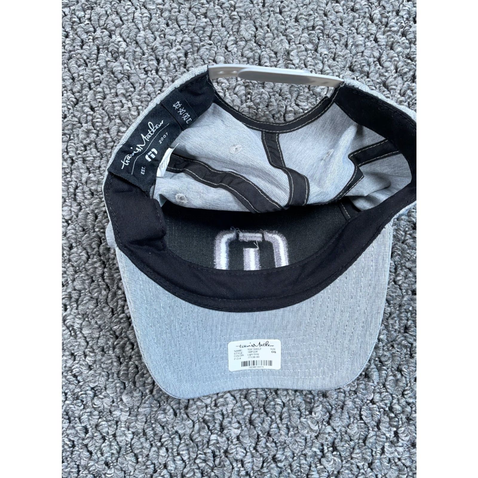 TravisMathew Travis Mathew Embroidered Snapback Hat Golf Adult One Size Gray Logo Cap Size ONE SIZE - 2 Thumbnail
