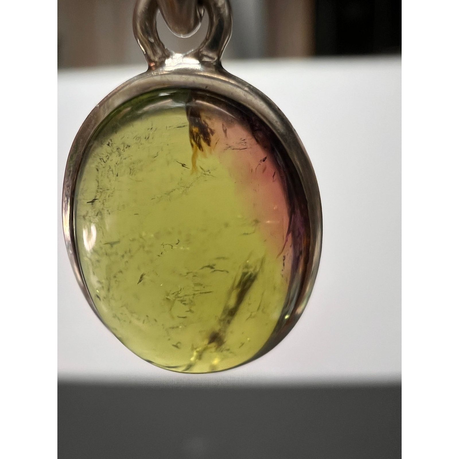 Other NEW Green with pink tourmaline 925 pendant 2.34 grams Size ONE SIZE - 10 Thumbnail