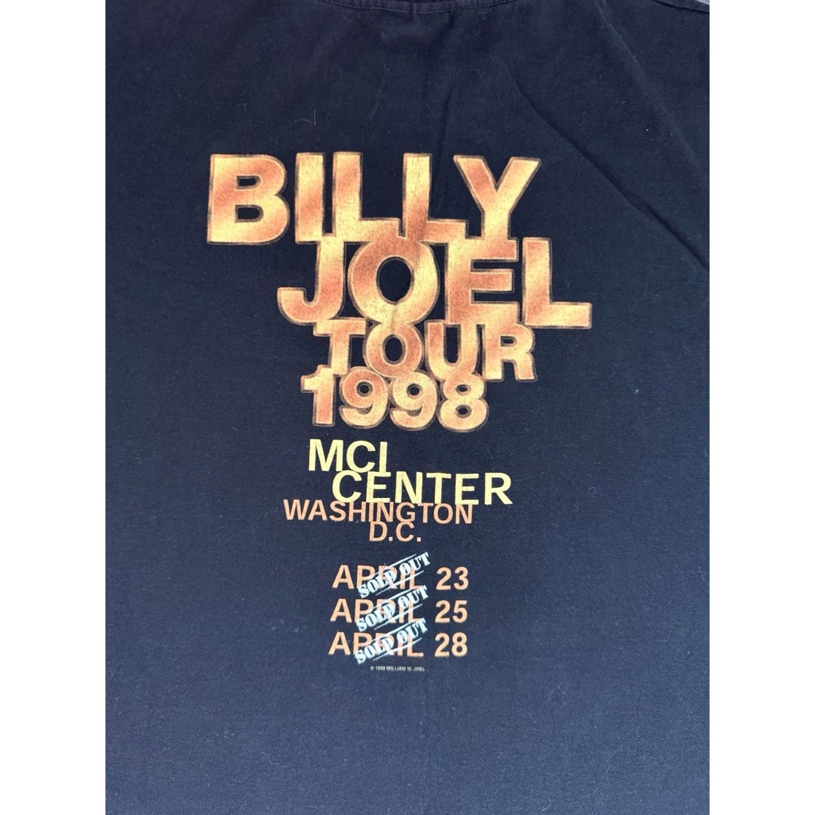 Vintage VINTAGE Billy Joel Tour Concert T Shirt Sz XL Black Rock 1998 Washington DC Elton John Men Size US XL / EU 56 / 4 - 4 Thumbnail