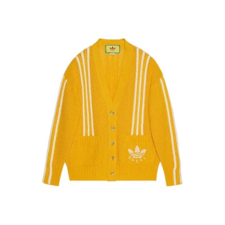 Gucci Gucci x Adidas Embroidered Cardigan in Yellow Size US XS / EU 42 / 0 - 1 Thumbnail