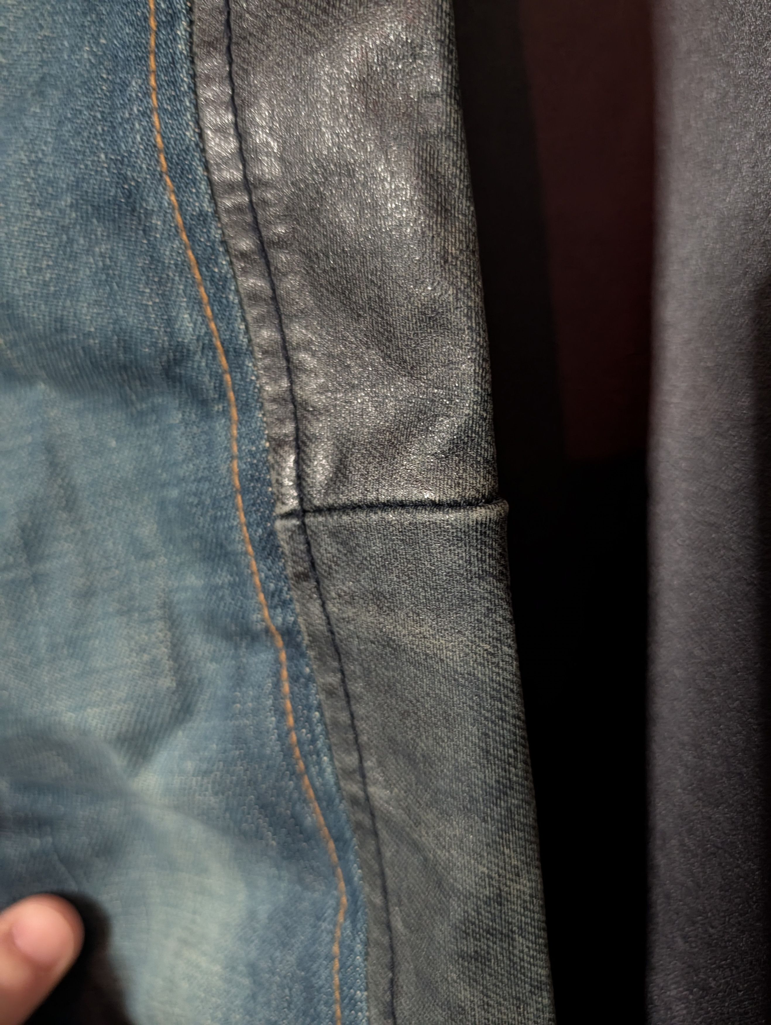 Maison MIHARA YASUHIRO MMY VTG horse leather trompe l'oeil denim jeans Japan Size 28" / US 6 / IT 42 - 4 Thumbnail