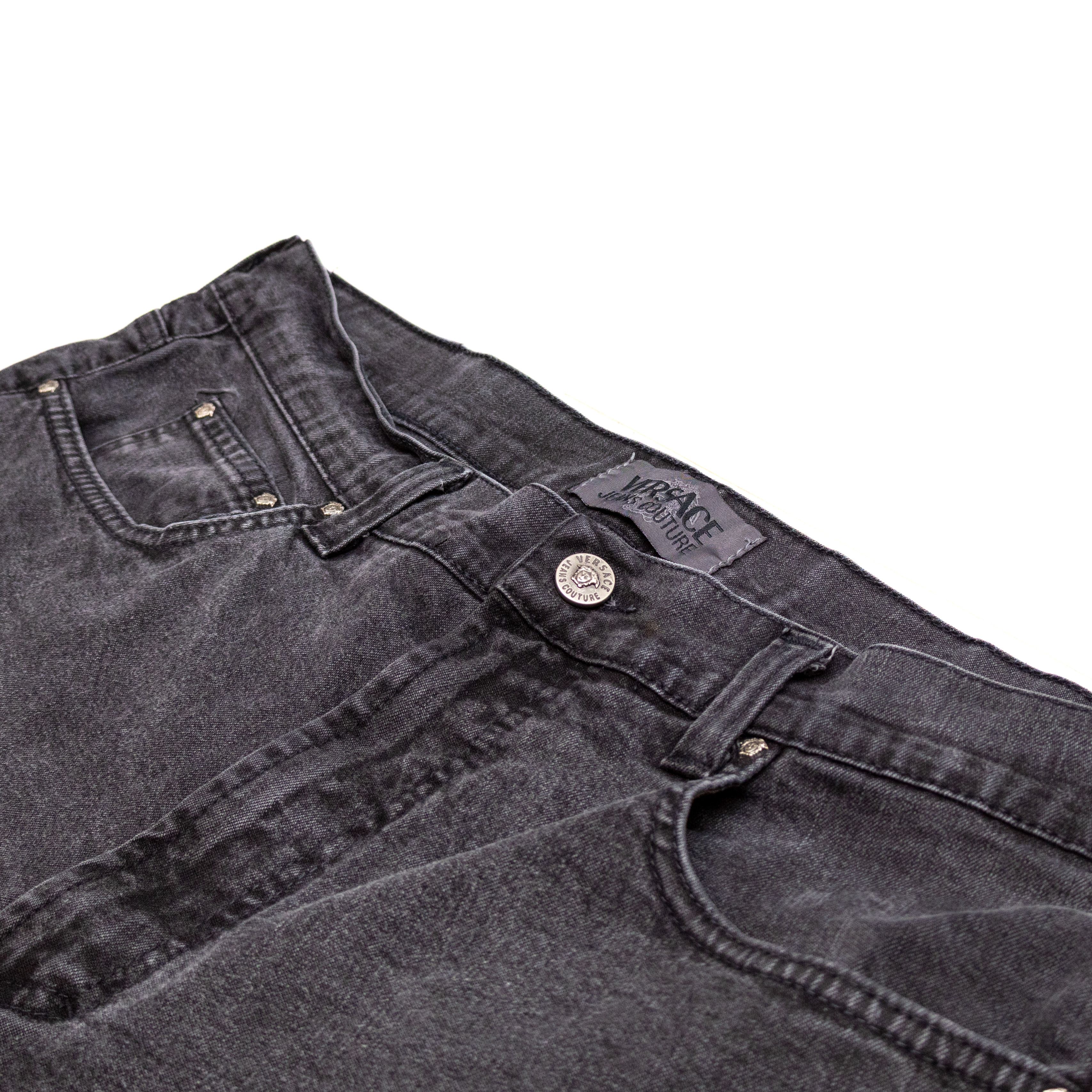 Versace 90s Versace Jeans Couture Black Wash Denim Jeans – Size 36 Size US 36 / EU 52 - 4 Thumbnail