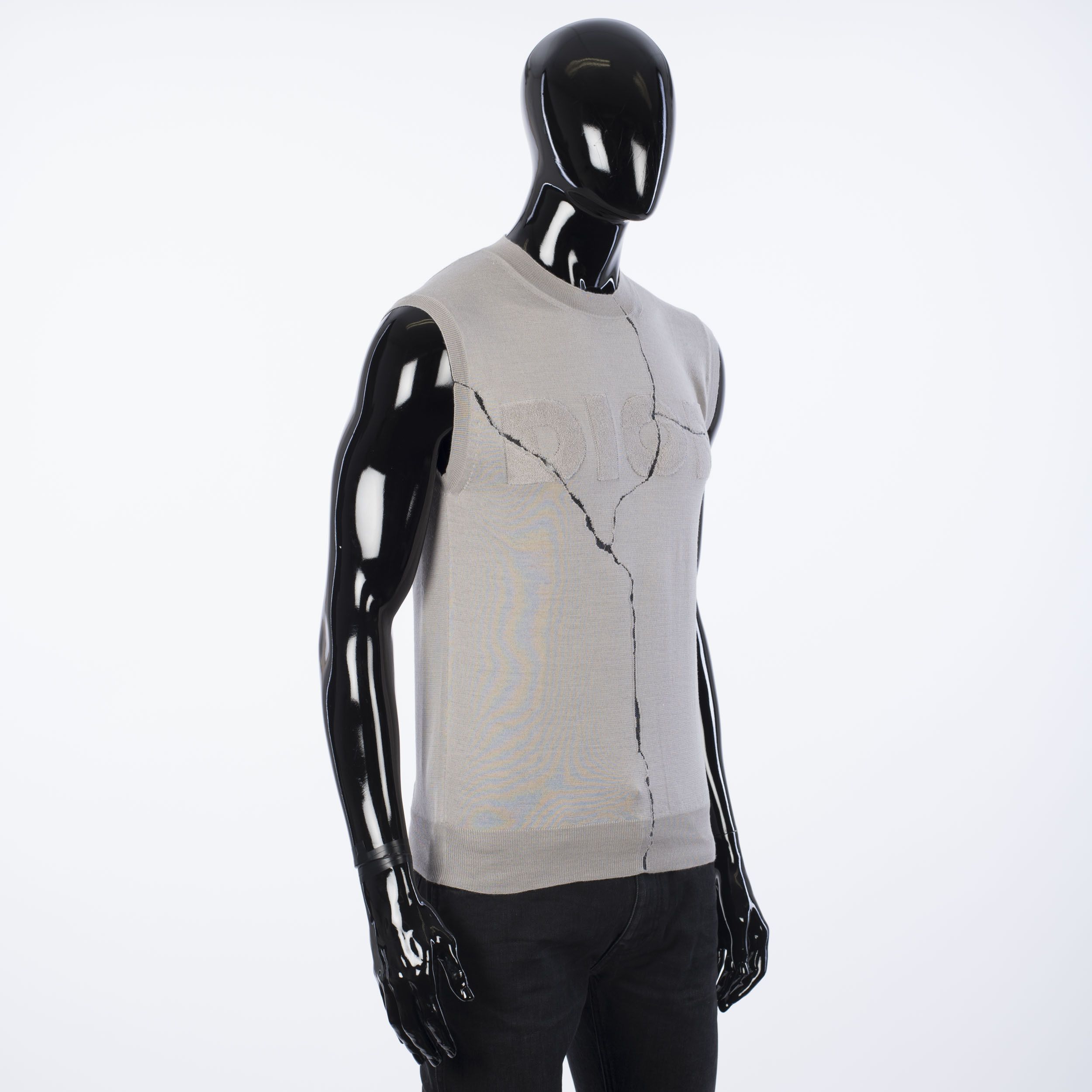 Dior Beige Gray Wool & Silk Sweater With DIOR AND DANIEL ARSHAM Size US L / EU 52-54 / 3 - 7 Thumbnail