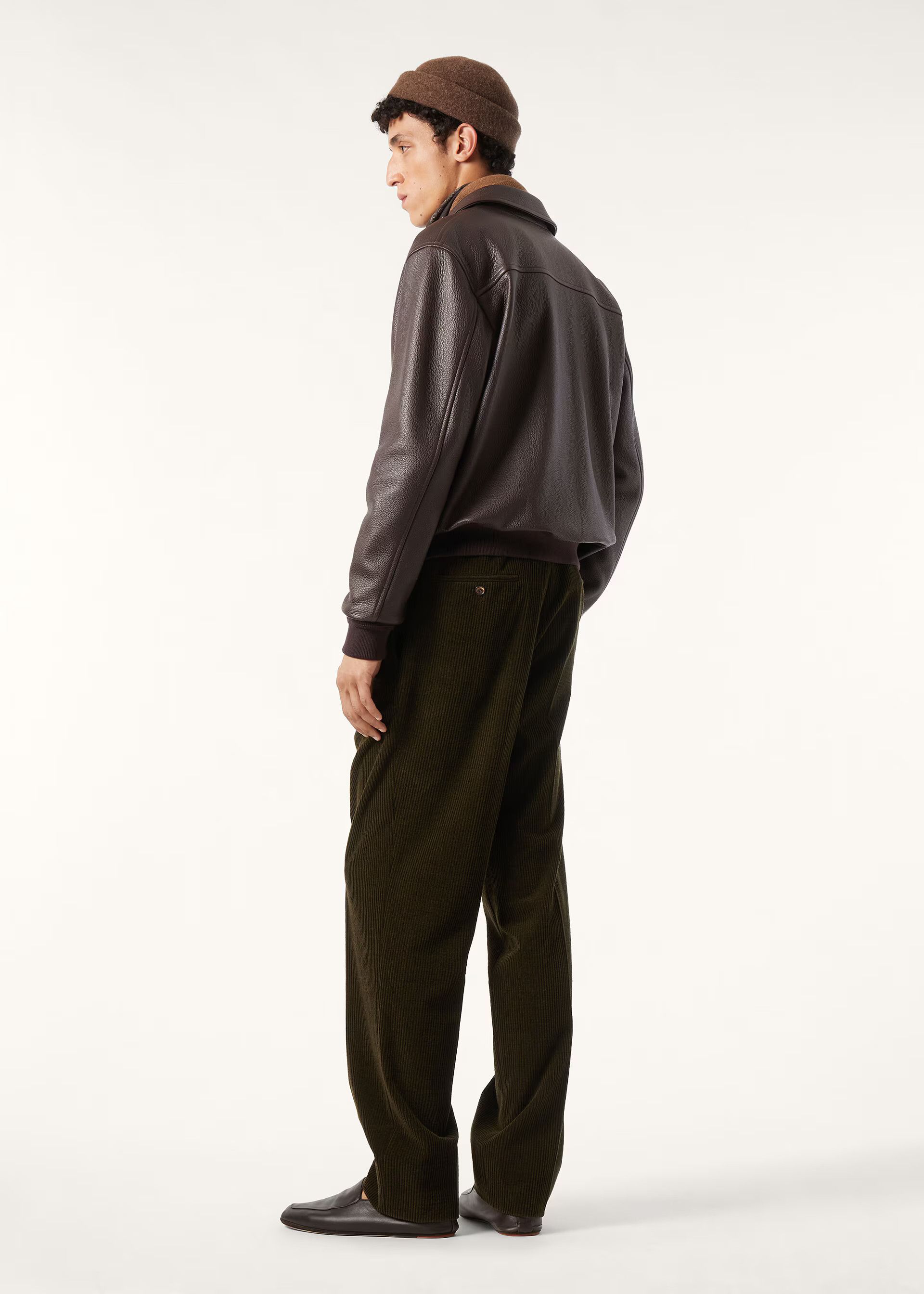 Loro Piana os11x0226 FAQ6941 Harden Bomber Jacket in Amber Soil Size US M / EU 48-50 / 2 - 5 Thumbnail