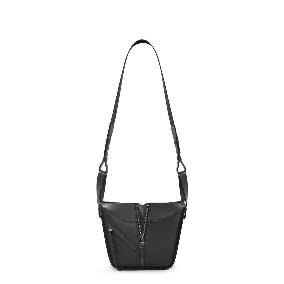 Loewe LOEWE Hammock Compact $3500 Black Satin/Leather Handbag New Size ONE SIZE - 4 Thumbnail