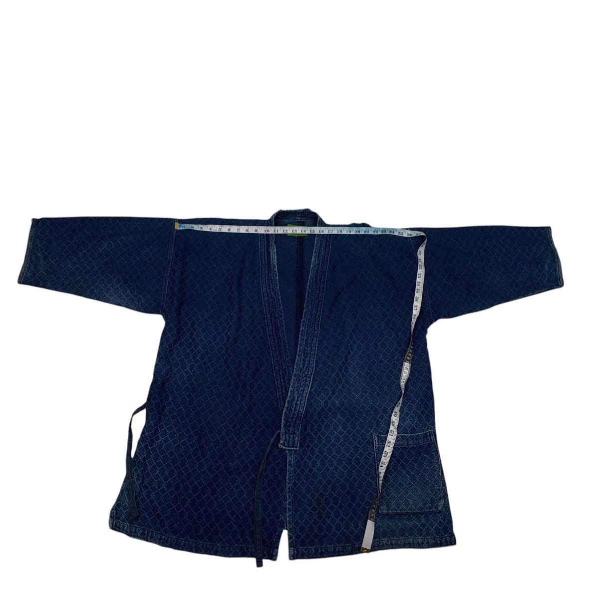 Vintage 90's Blue Indigo Sashiko Thick Weave Kimono #2742-C123 Size US L / EU 52-54 / 3 - 20 Thumbnail