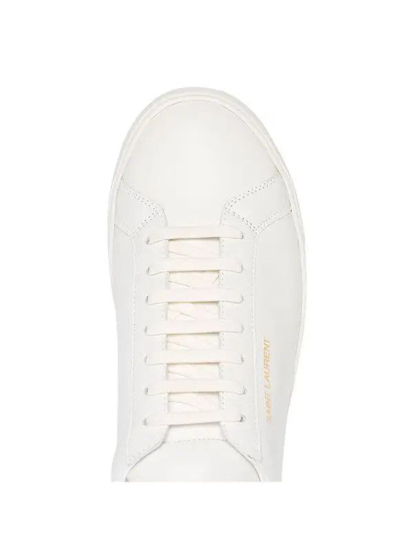 Saint Laurent Paris o1bcso1str0126 Andy Sneakers In Leather in White Size US 12.5 / EU 45-46 - 3 Thumbnail