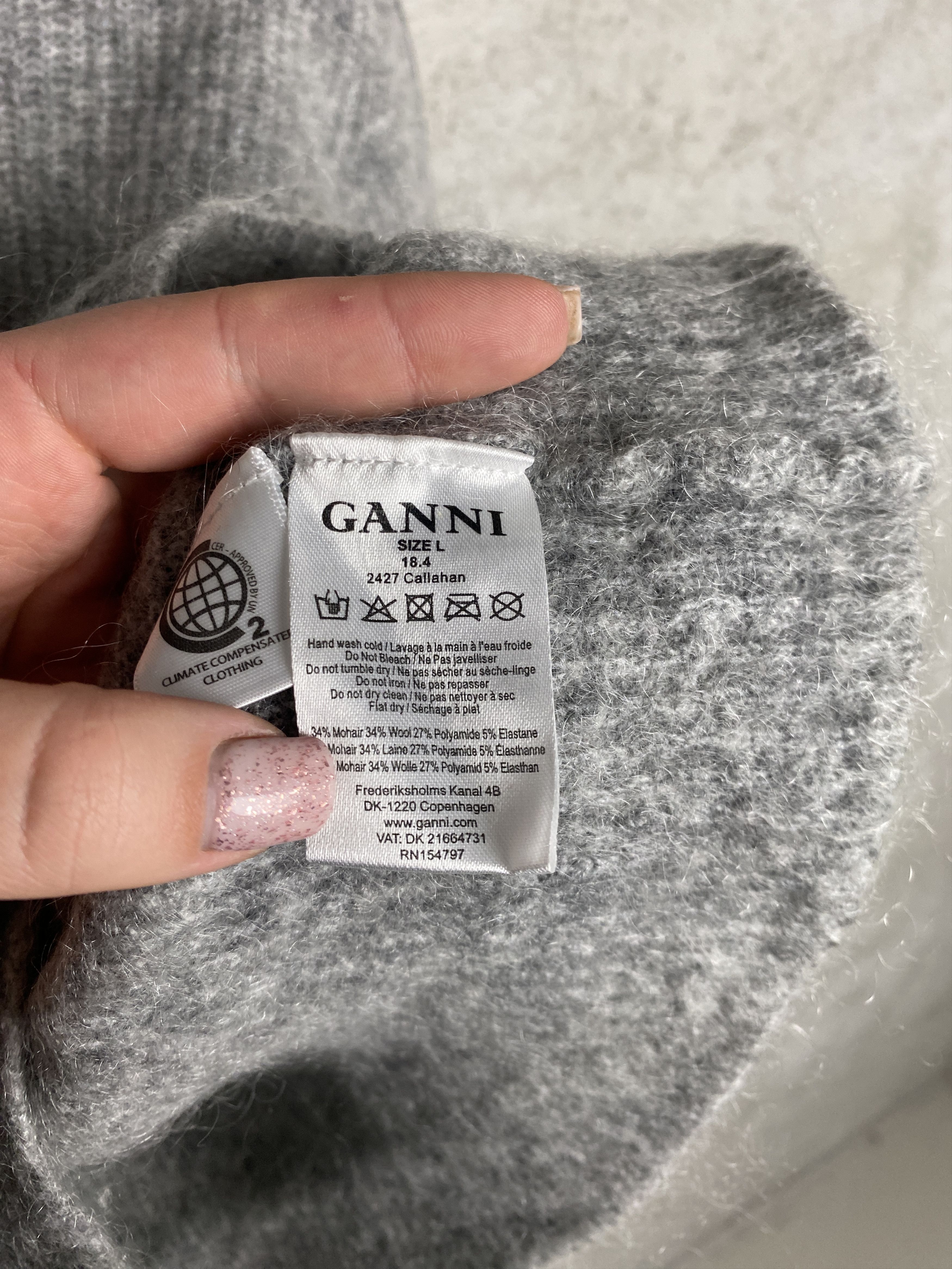 Ganni Ganni Callahan mohair wool sweater golf turtleneck Size L / US 10 / IT 46 - 4 Thumbnail