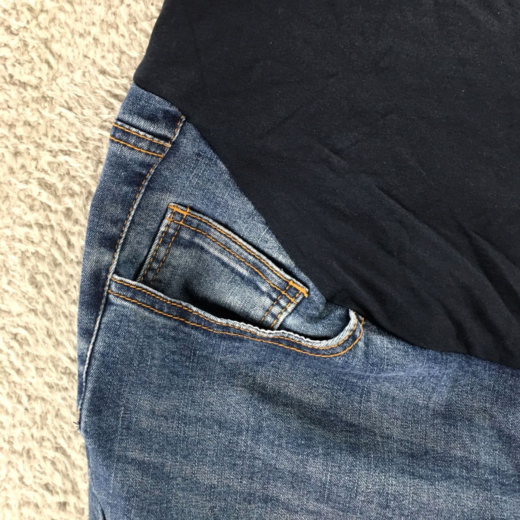 Vintage Time And Tru Maternity Jeans Womens XXL Blue Medium Wash Denim Ankle 5 Pockets Size 40" / US 18 - 3 Thumbnail