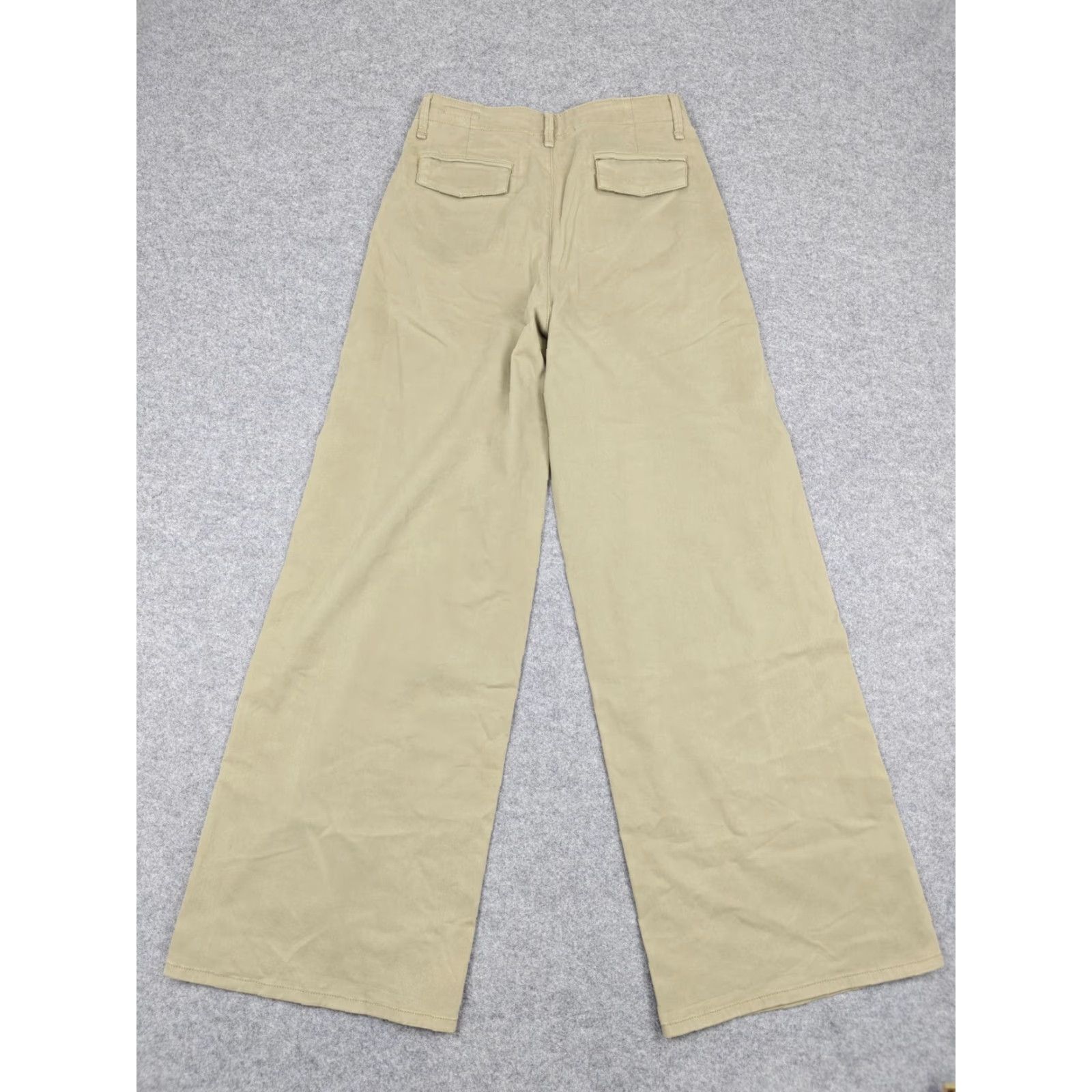 Rag & Bone Rag & Bone Pants Womens 4 Beige Twill Wide-Leg High Rise Chino Stretch Casual Size 27" / US 4 / IT 40 - 6 Thumbnail