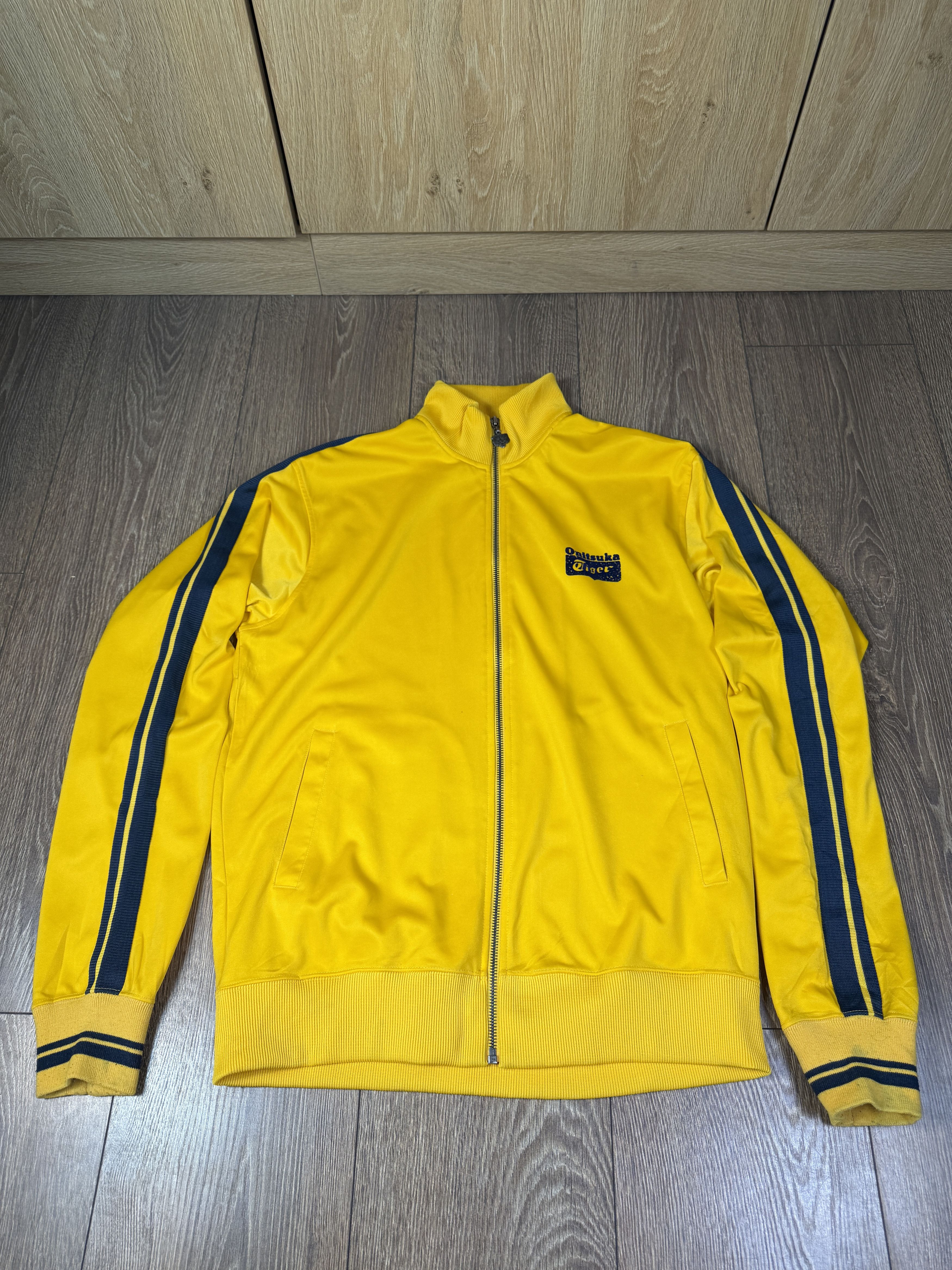 Asics Vintage Onitsuka tiger asics yellow track top Size US L / EU 52-54 / 3 - 1 Thumbnail