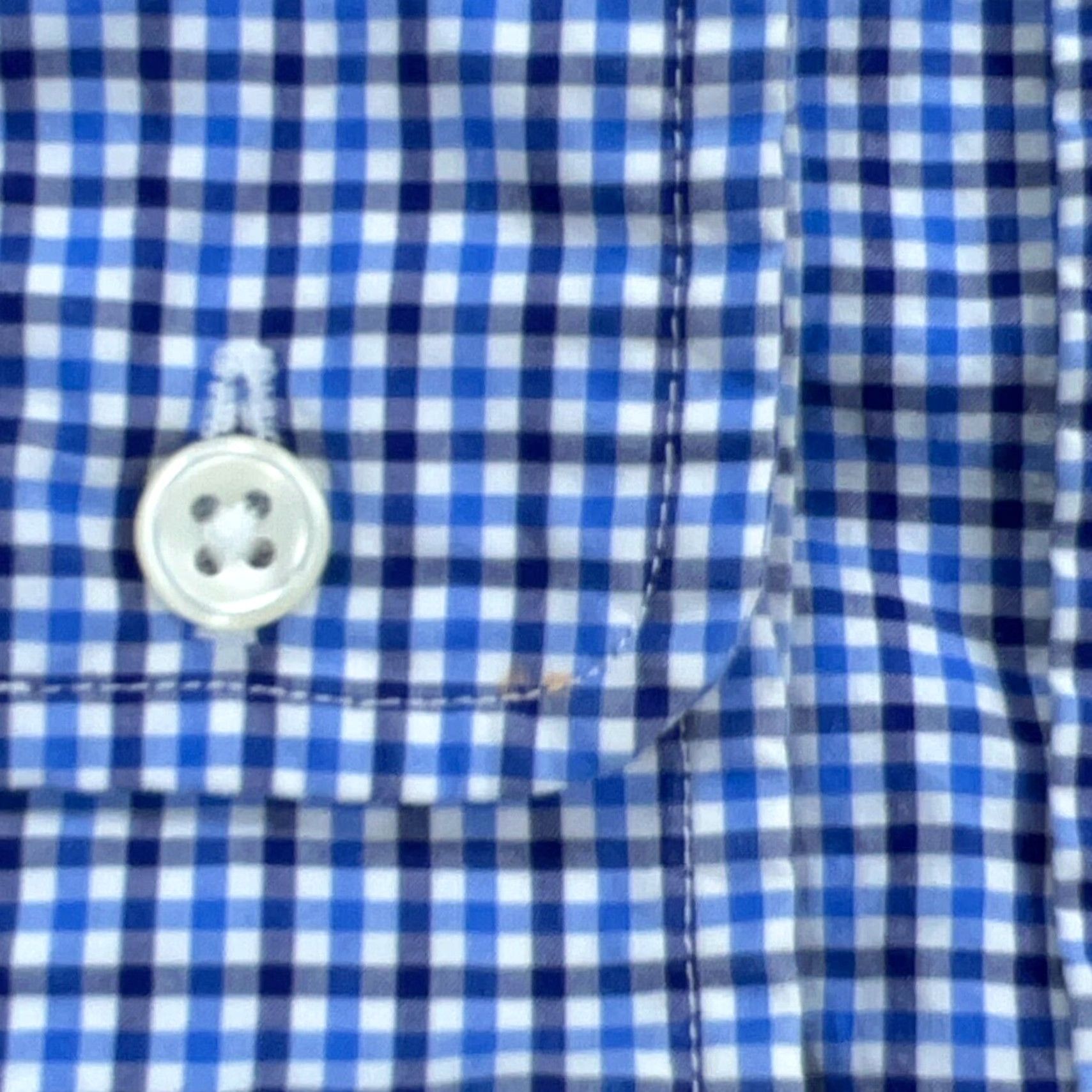 Ralph Lauren Ralph Lauren Shirt Men Medium Blue Plaid Button Up Dress Poplin Tattersall A27 Size 40R - 6 Thumbnail