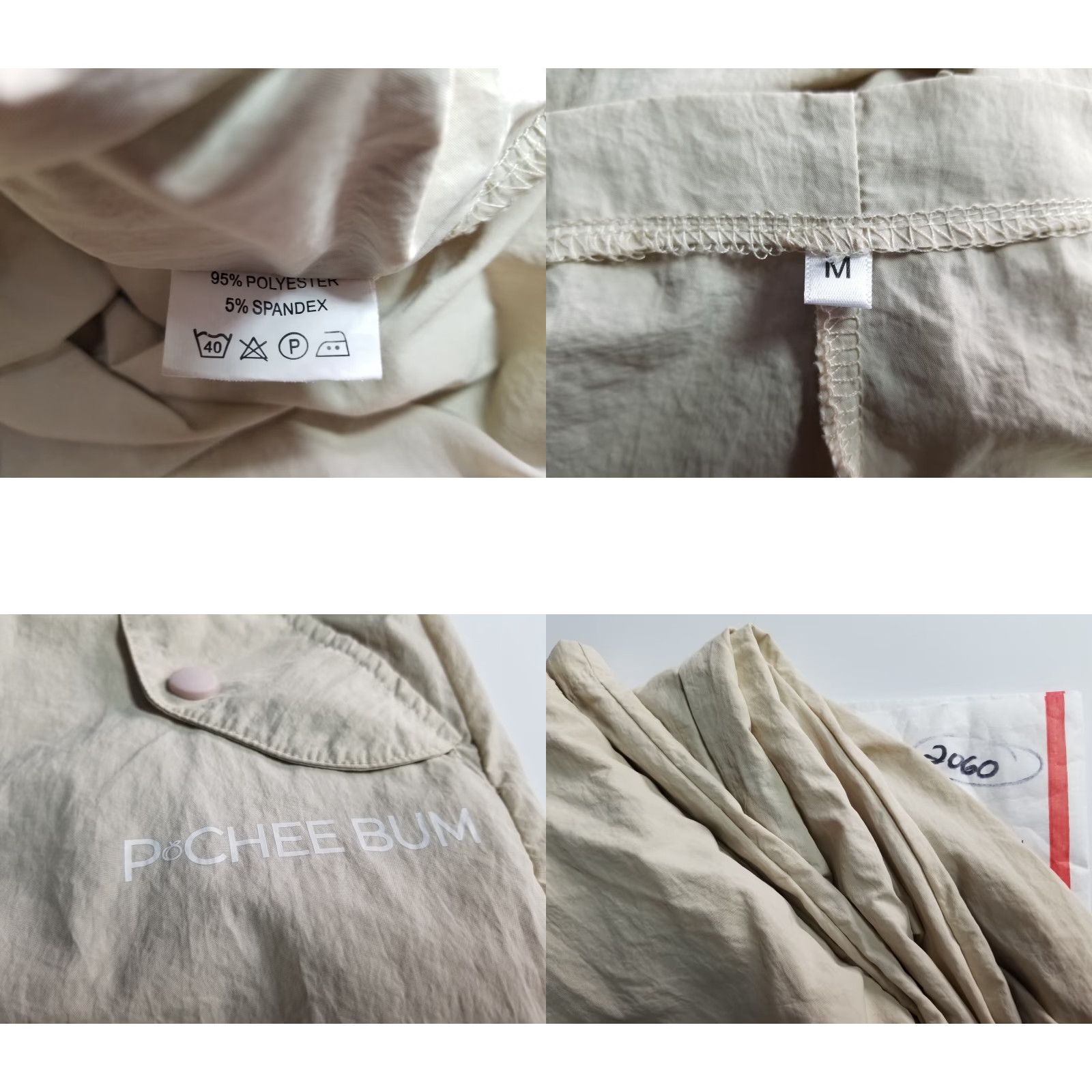 Vintage Pcheebum Windbreaker Cargo Pants Beige Womens Size M Black Outfit/Set Activewear Women Windbreaker Pants Set M Womens Size 32" / US 10 / IT 46 - 8 Thumbnail