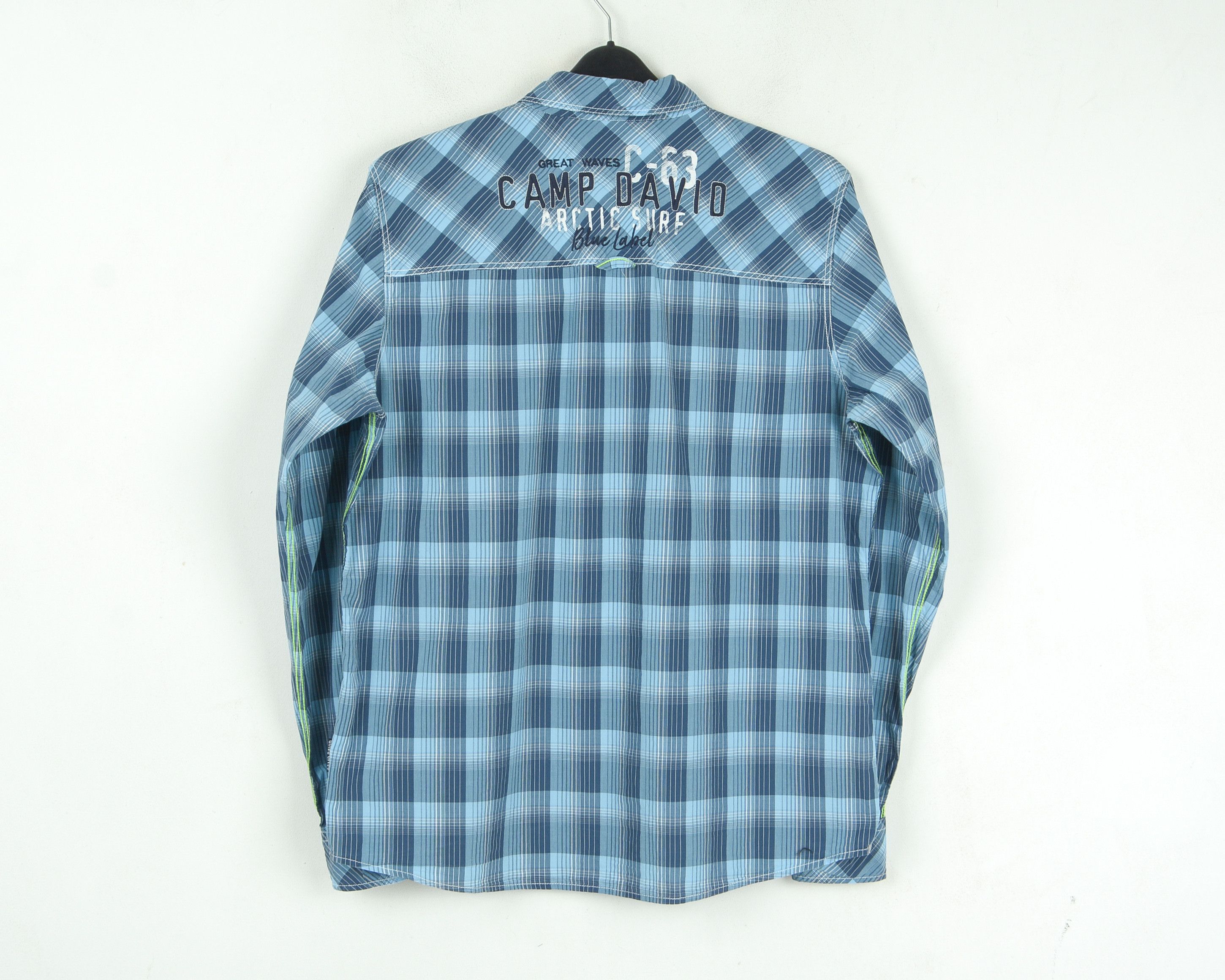 Camp David Casual L Shirt Long Sleeve Button Embroidery Pinstriped Size US L / EU 52-54 / 3 - 4 Thumbnail