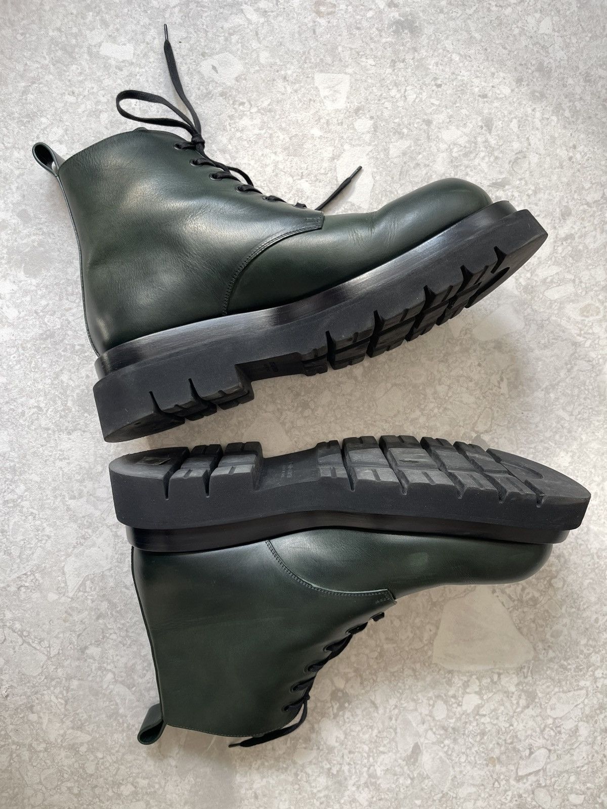 Bottega Veneta Lace Up Lug Boots Calf Skin Size US 11 / EU 44 - 6 Thumbnail