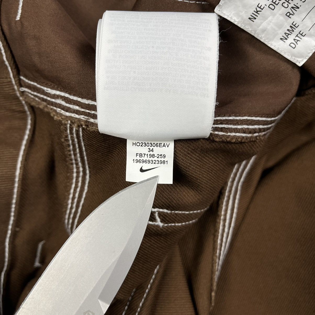NWT Nike carpenter cargo brown pants