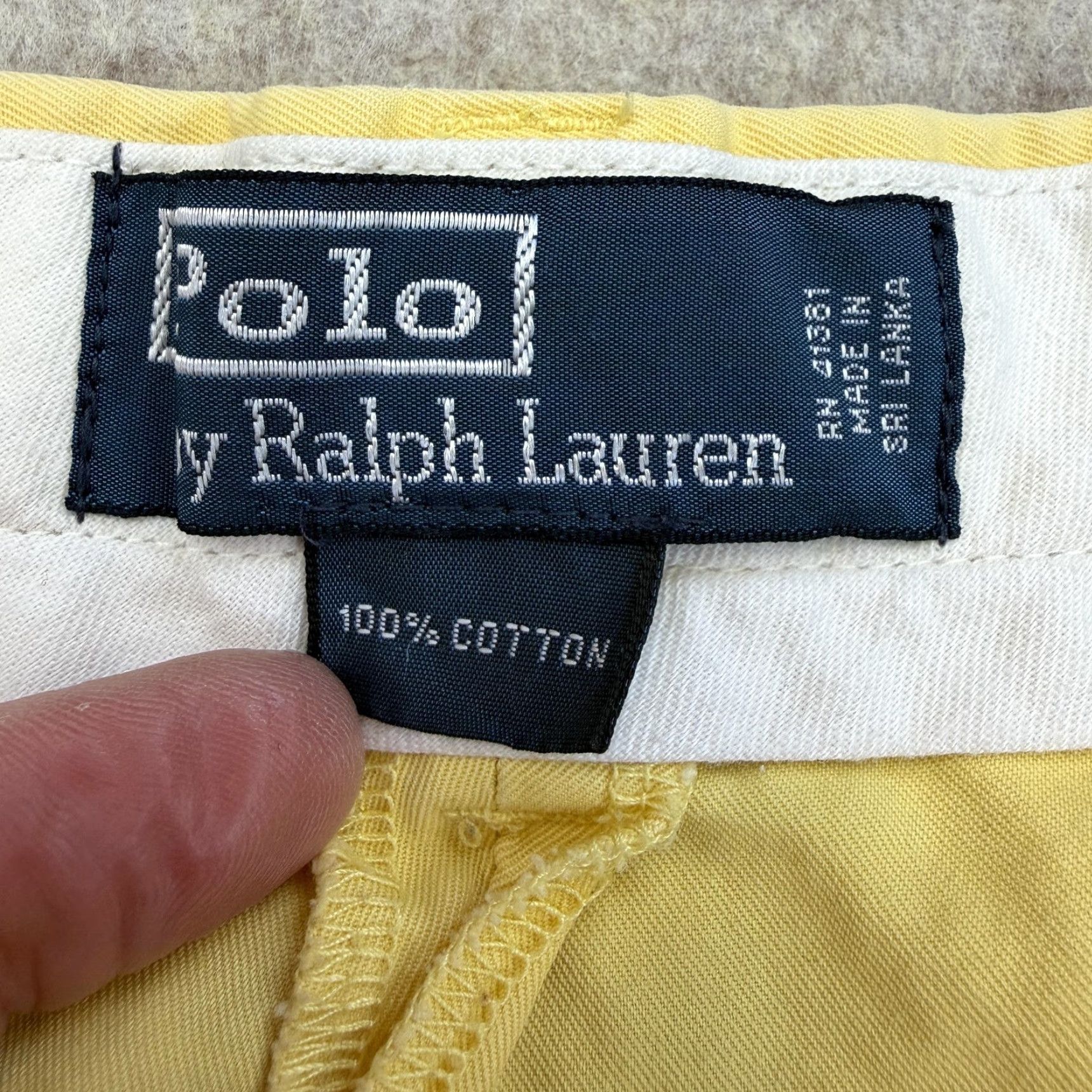 Polo Ralph Lauren Polo Ralph Lauren Shorts Mens 35 Yellow Chino Flat Front Casual Size US S / EU 44-46 / 1 - 4 Thumbnail