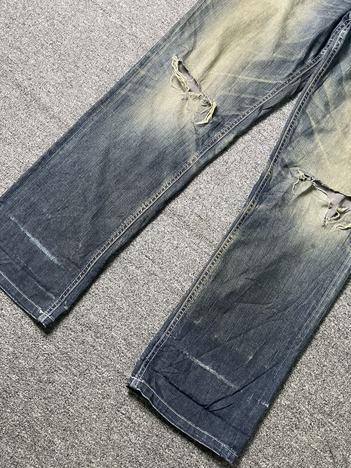 Hurley × Vintage HURLEY Men’s Fashion Distressed Denim Jeans (106) Size US 35 - 2 Thumbnail