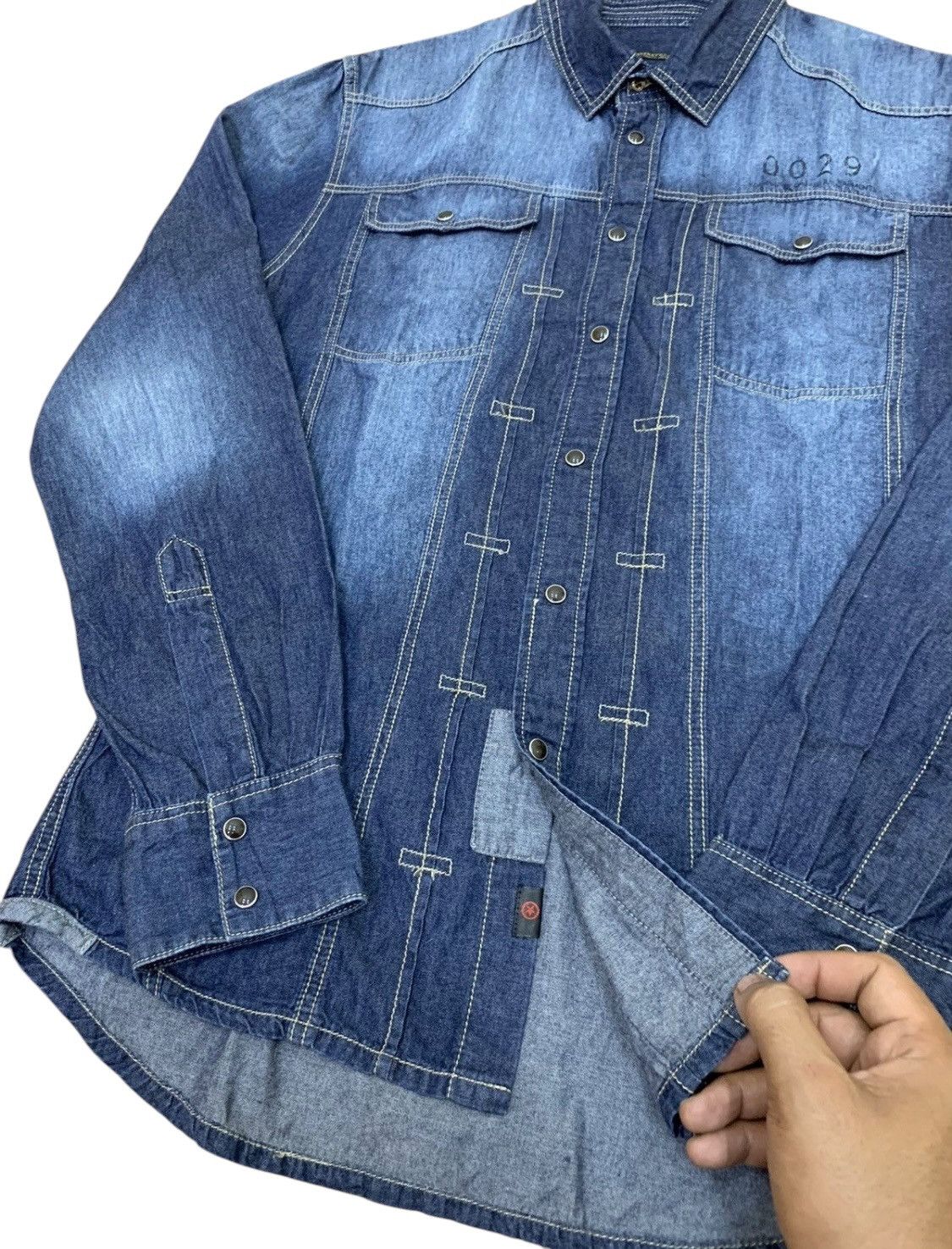 Japanese Brand Vtg HOMME Pearl snap button Size US M / EU 48-50 / 2 - 8 Thumbnail