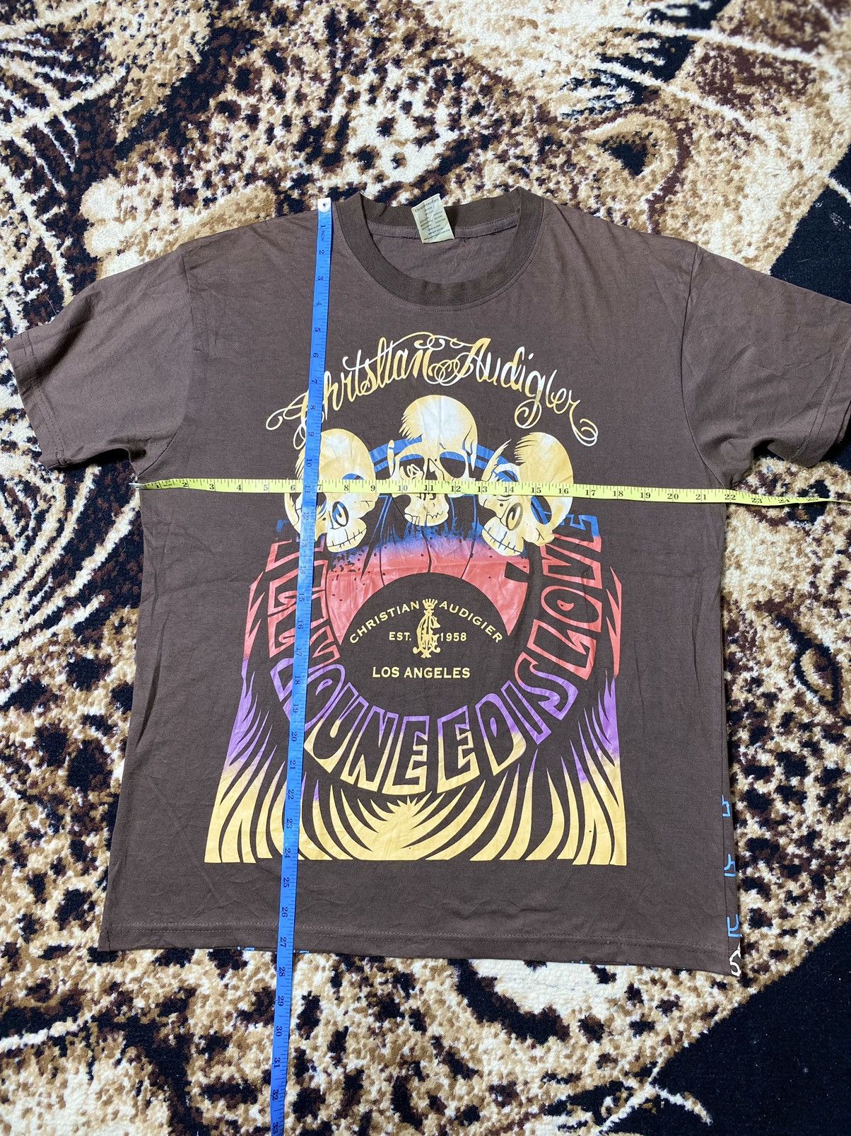 Ed Hardy Ed Hardy Cristian Audigier Skull Los Angeles shirt Size US L / EU 52-54 / 3 - 5 Thumbnail