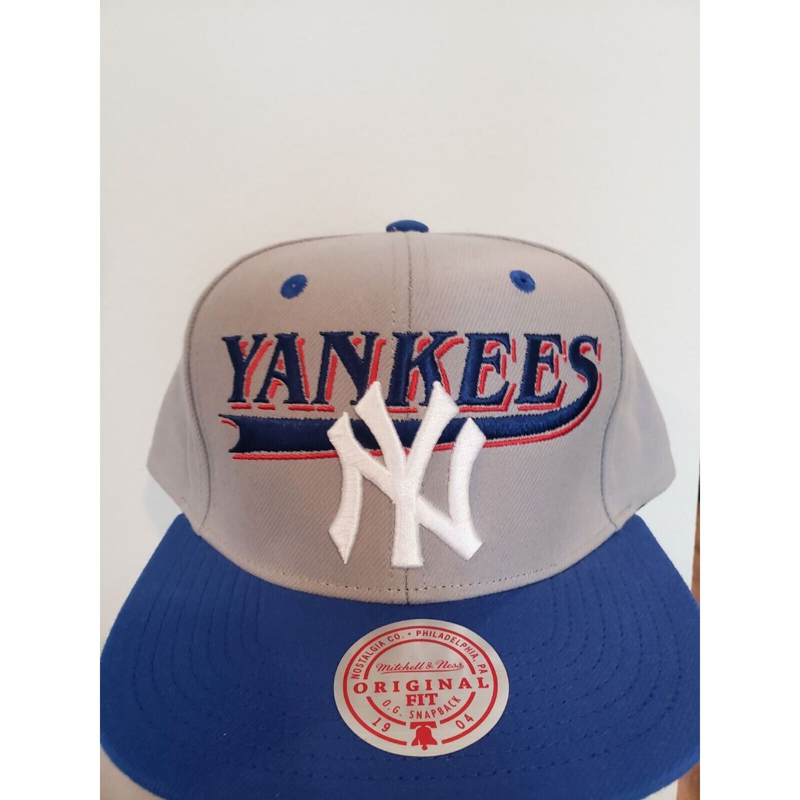 Mitchell & Ness New York Yankees Hat Baseball Snapback Gray Mitchell Ness Size ONE SIZE - 1 Thumbnail