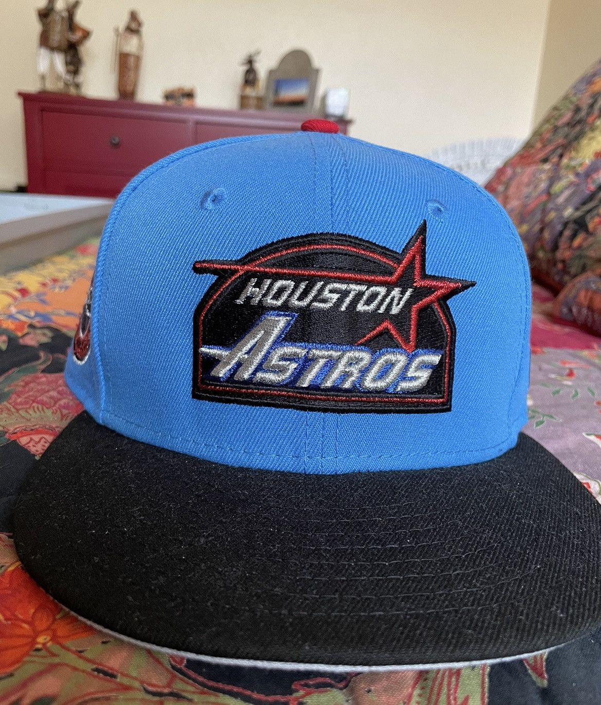 New Era Blue/black/red Houston Astros Fitted Hat Size 7 Size ONE SIZE - 1 Thumbnail