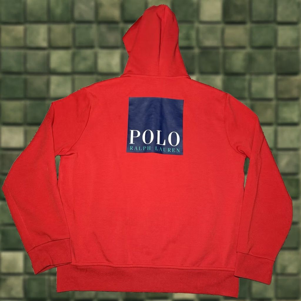 Polo Ralph Lauren Polo Ralph Lauren Hoodie Red Large Men’s Double Knit Tech Box Logo Full-Zip Hoodie L Red Mens Size US L / EU 52-54 / 3 - 1 Thumbnail