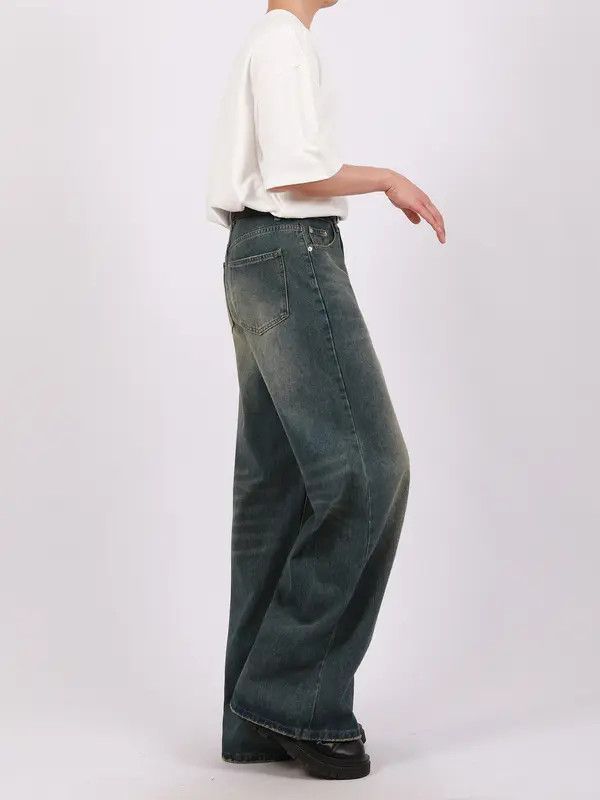 Japanese Brand Aki Vintage distressed washed American loose wide-leg jeans Size US 32 / EU 48 - 6 Thumbnail