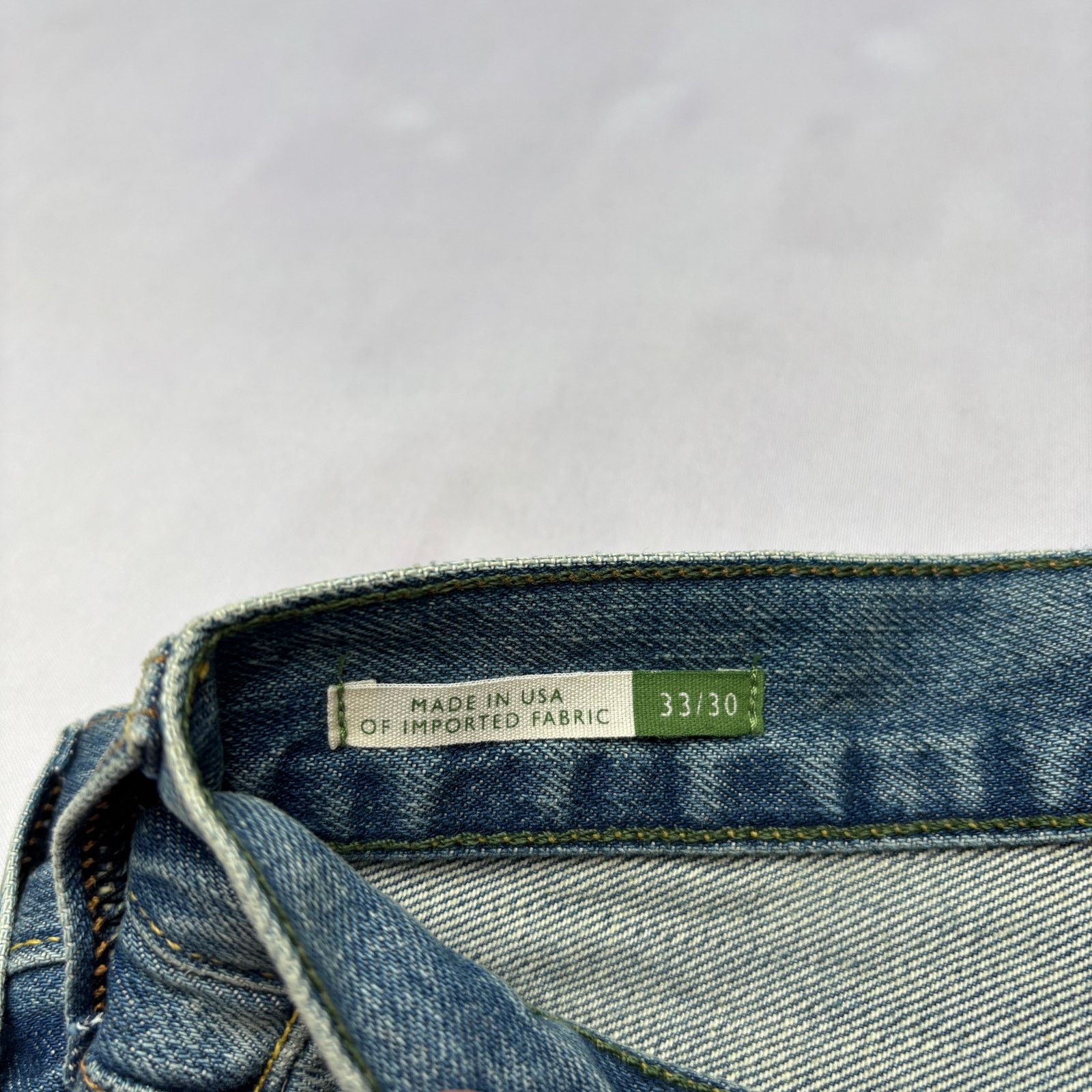 Sid Mashburn $175 Sid Mashburn Slim Straight Jeans 33x30 Made in USA Size US 33 - 3 Thumbnail