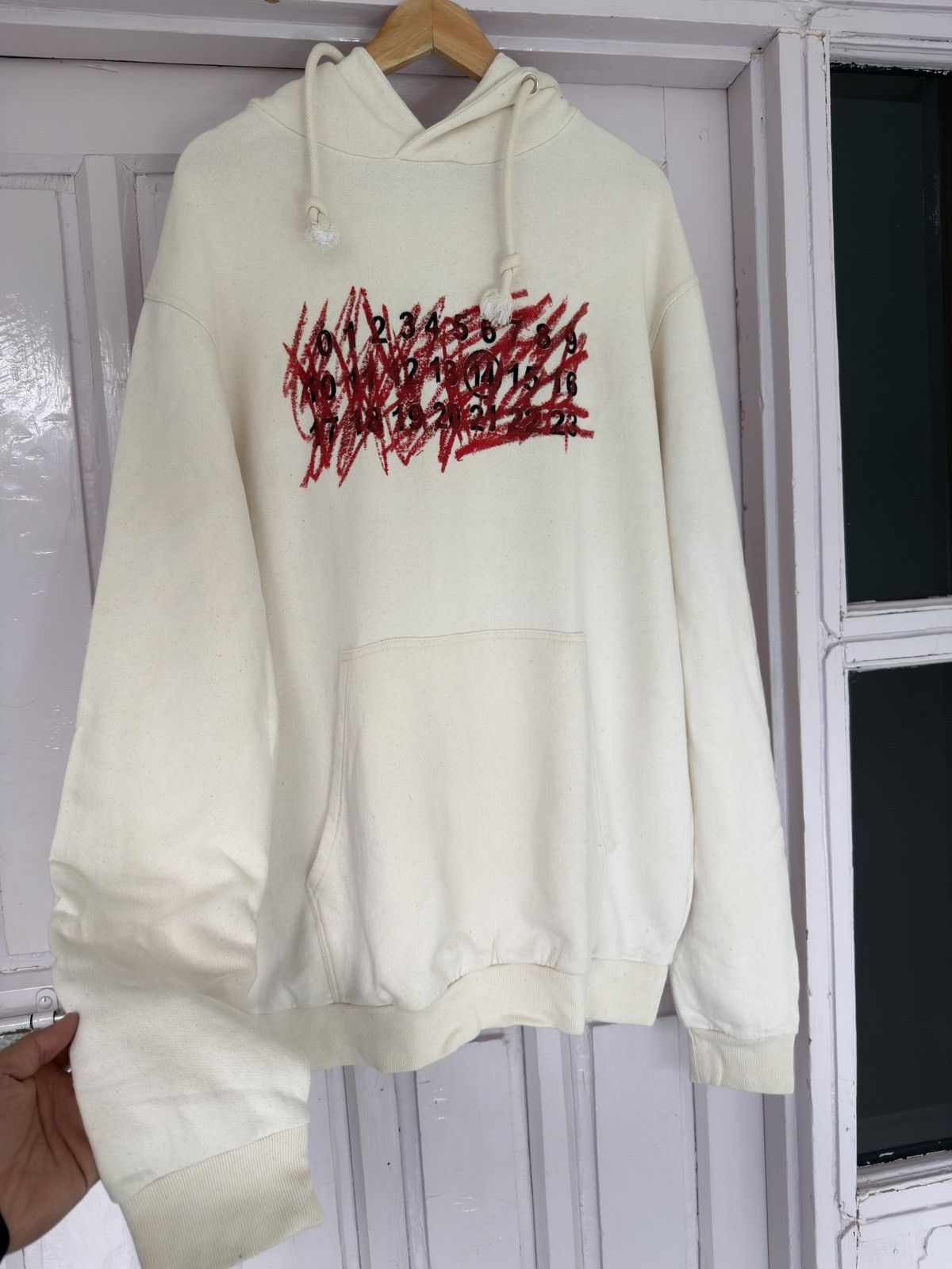 Maison Margiela Maison margiela scribble logo print hoodie Size US XL / EU 56 / 4 - 15 Thumbnail