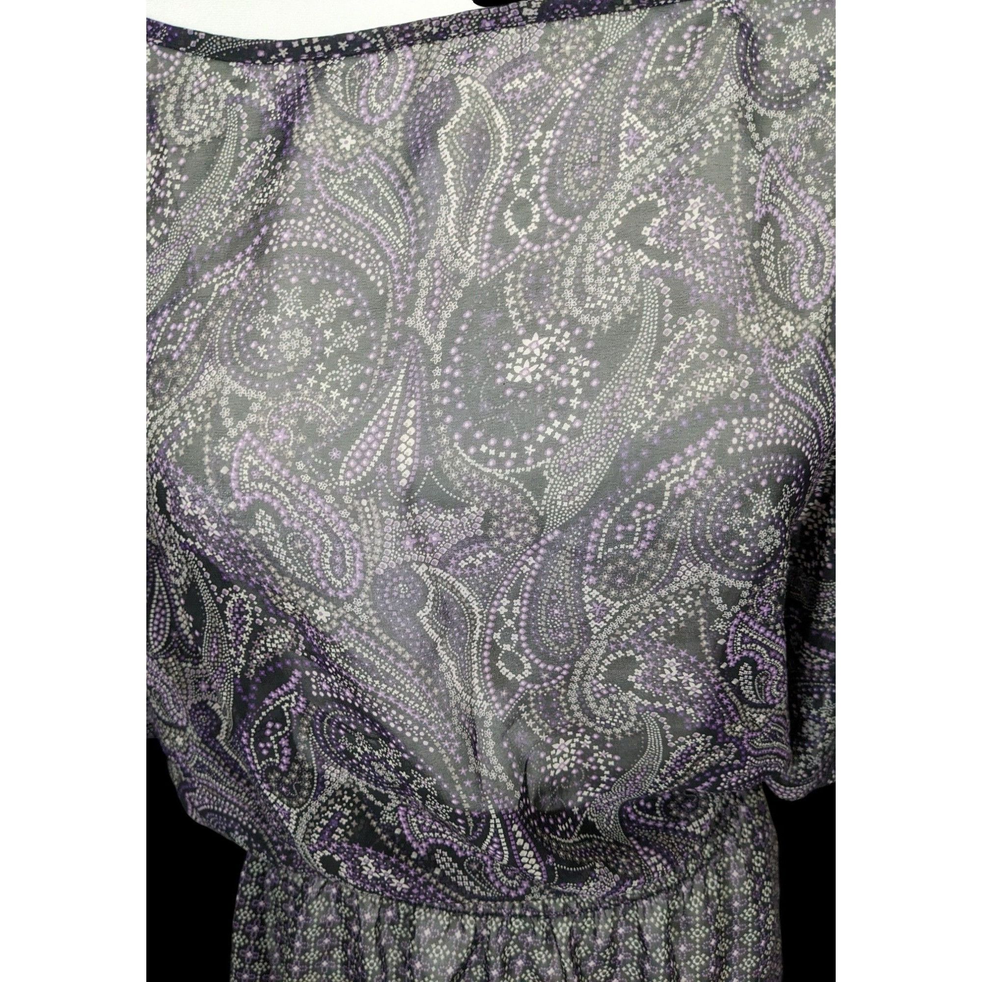 Bcbgmaxazria Boho Chic Sheer Paisley Top by Miley Cyrus x BCBG Maxazria Size M / US 6-8 / IT 42-44 - 4 Thumbnail