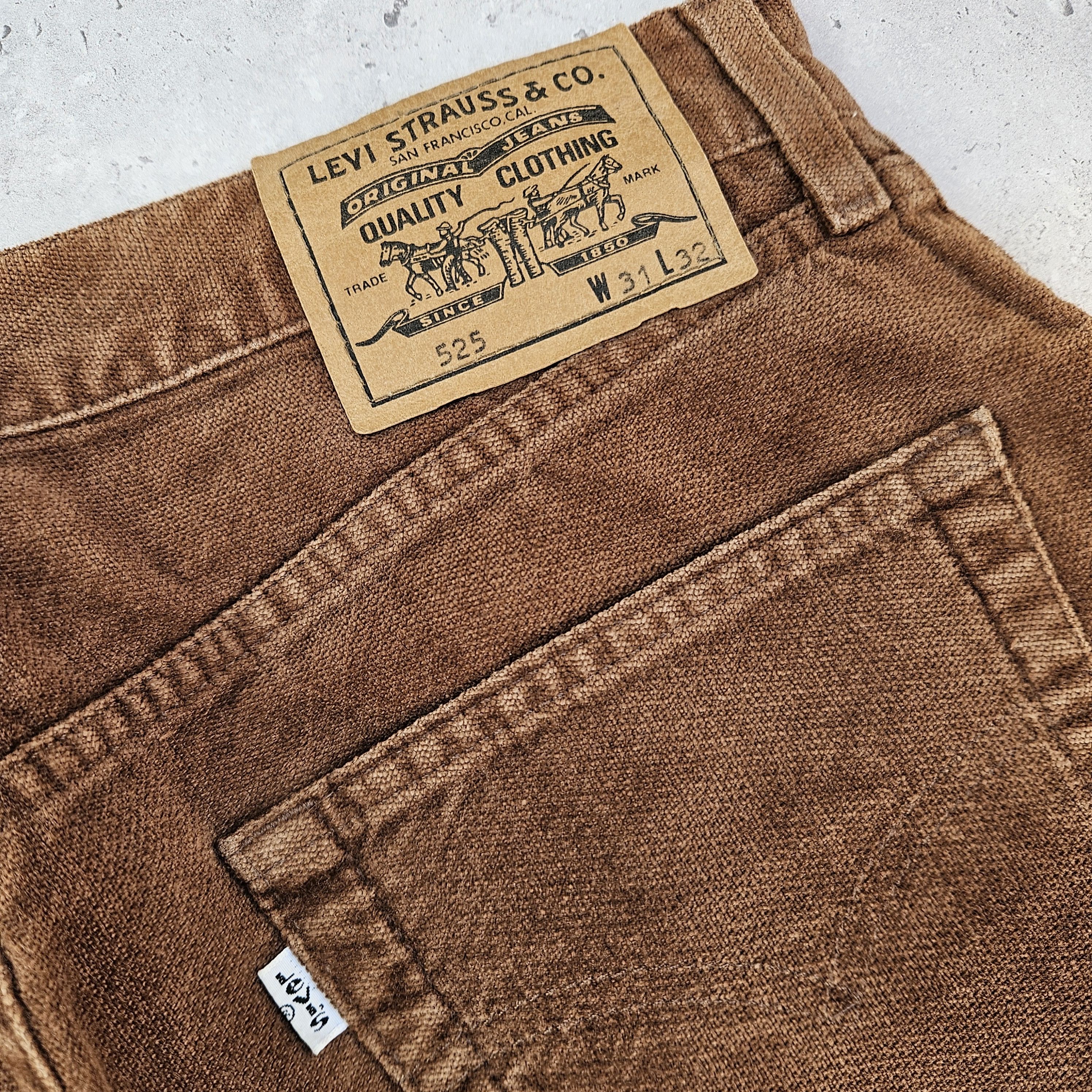 Levi's × Levi's Vintage Clothing × Vintage Vintage Levi's White Tab Brown Pants Size US 31 - 3 Thumbnail