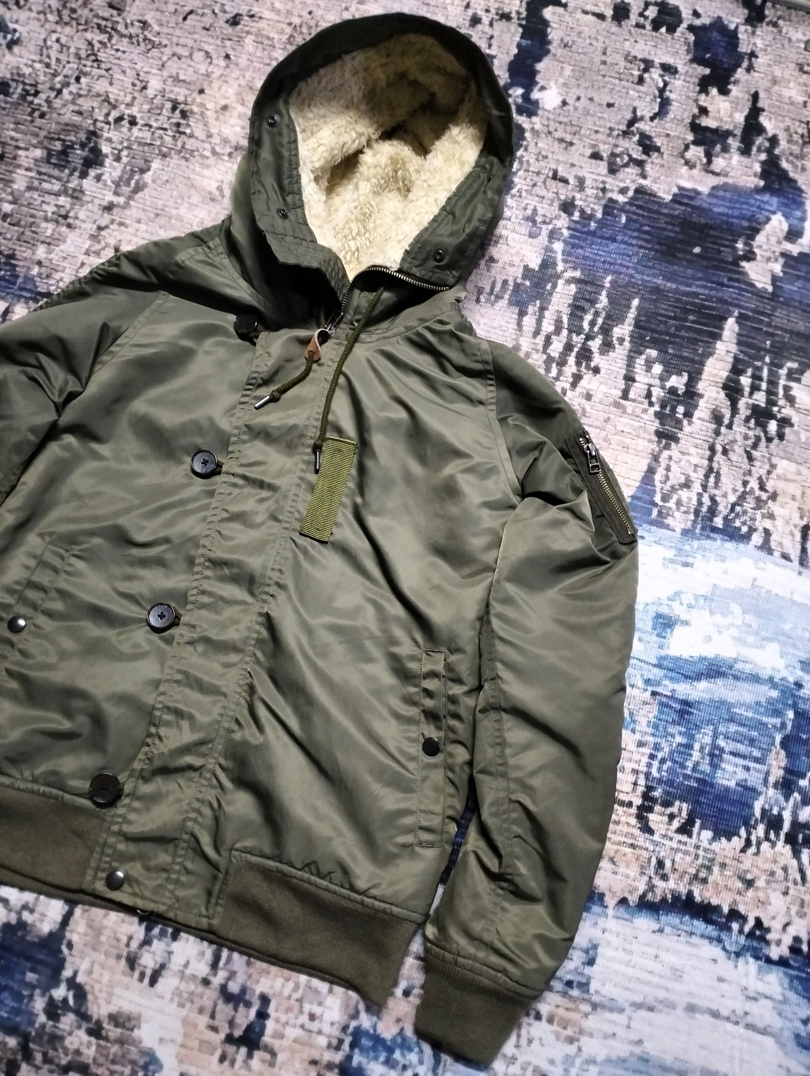 STUDIOUS Studious Japan N-2B Sherpa Lined Hoodie Zipper Jacket Size US M / EU 48-50 / 2 - 7 Thumbnail