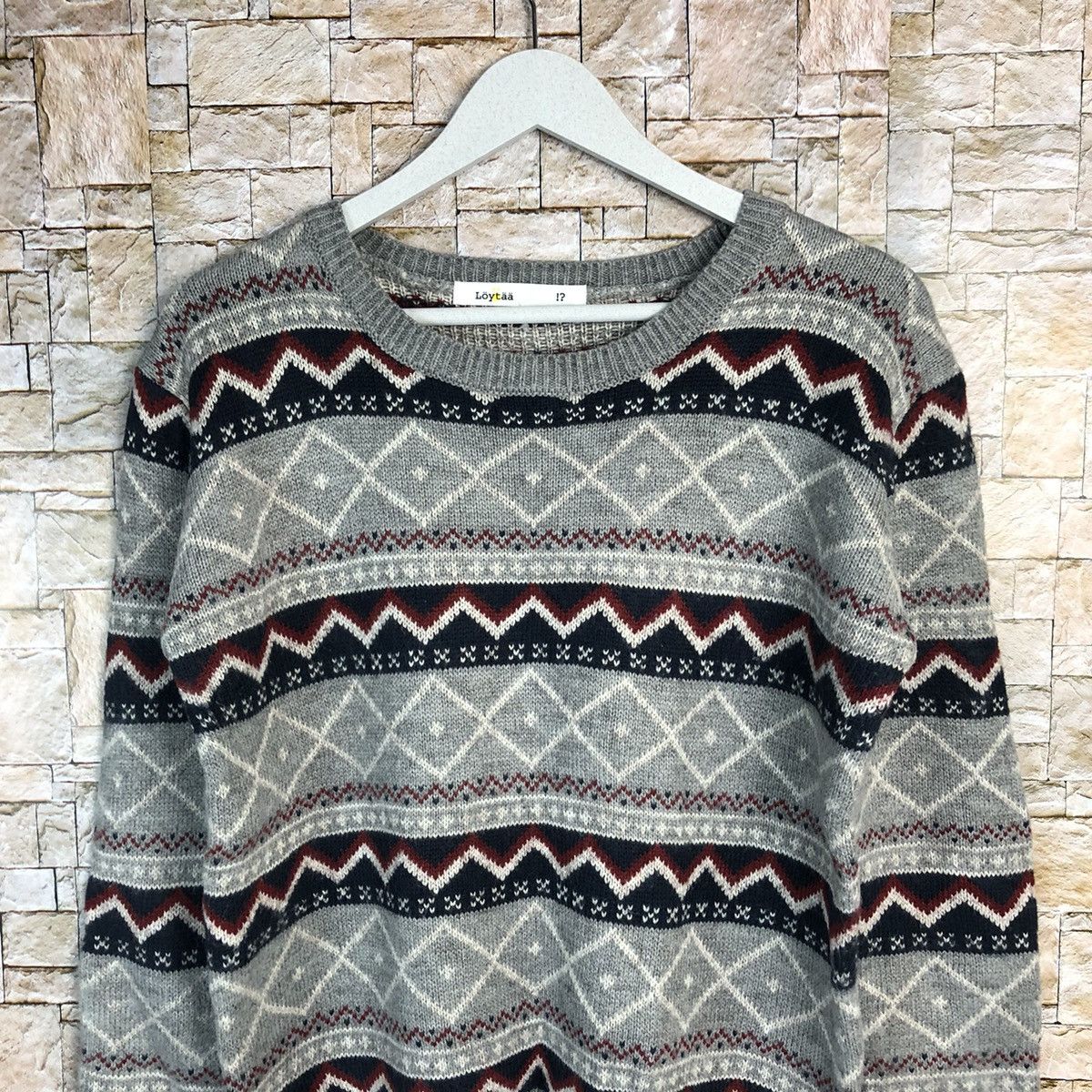 Homespun Knitwear DL Loy Taa Grey art vintage Knitwear #A262 Size US S / EU 44-46 / 1 - 5 Thumbnail